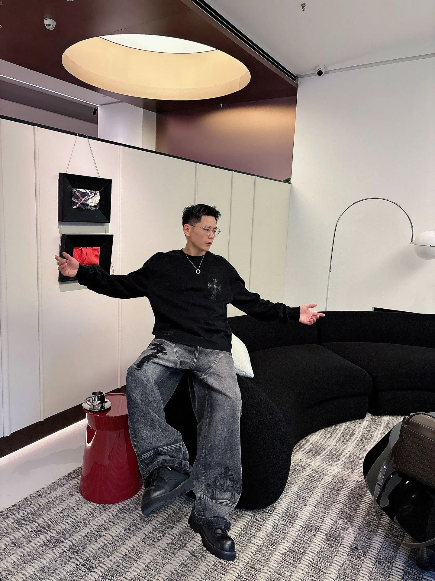 Лонгсливы Мужские Chrome Hearts 787766