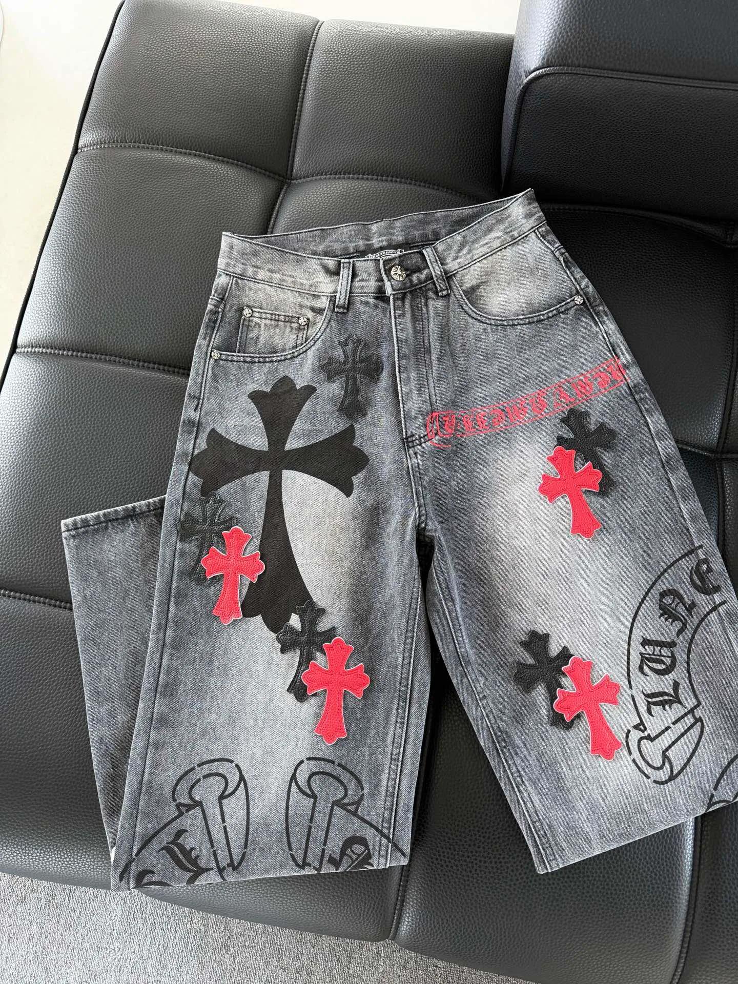 Джинсы Женские Chrome Hearts 3375347