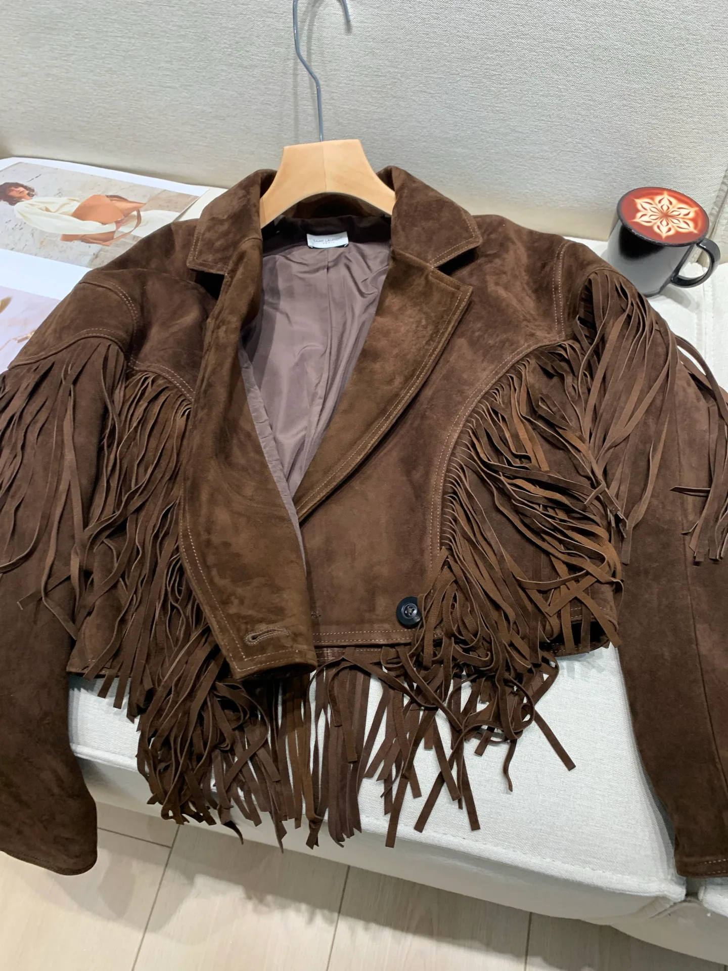 Куртки И Пуховики Женские Saint Laurent 156576