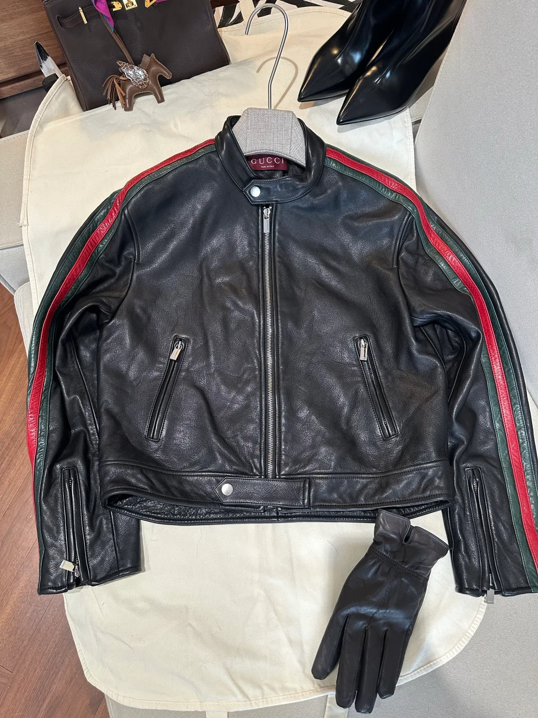 Кожаные Куртки И Дублёнки Женские Gucci 19613398