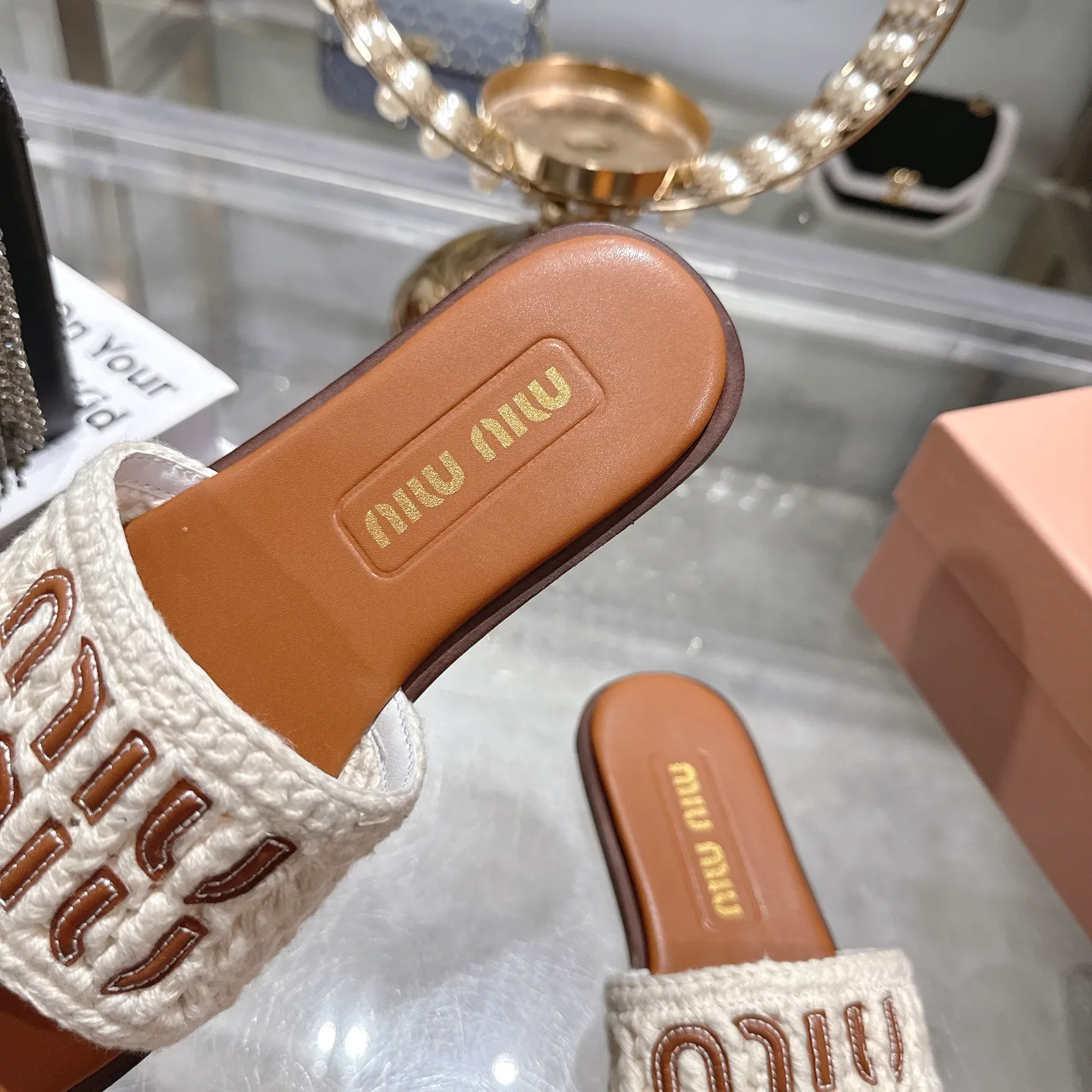 Шлепанцы Женские Miu Miu 16953022