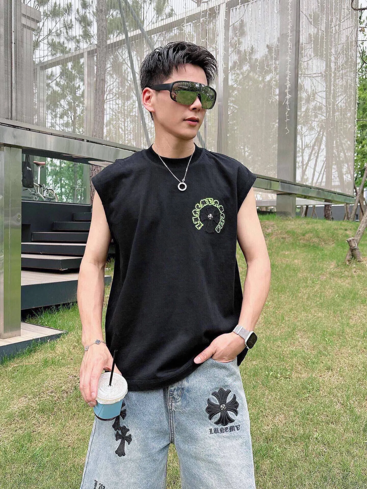 Футболки Мужские Chrome Hearts 11646917