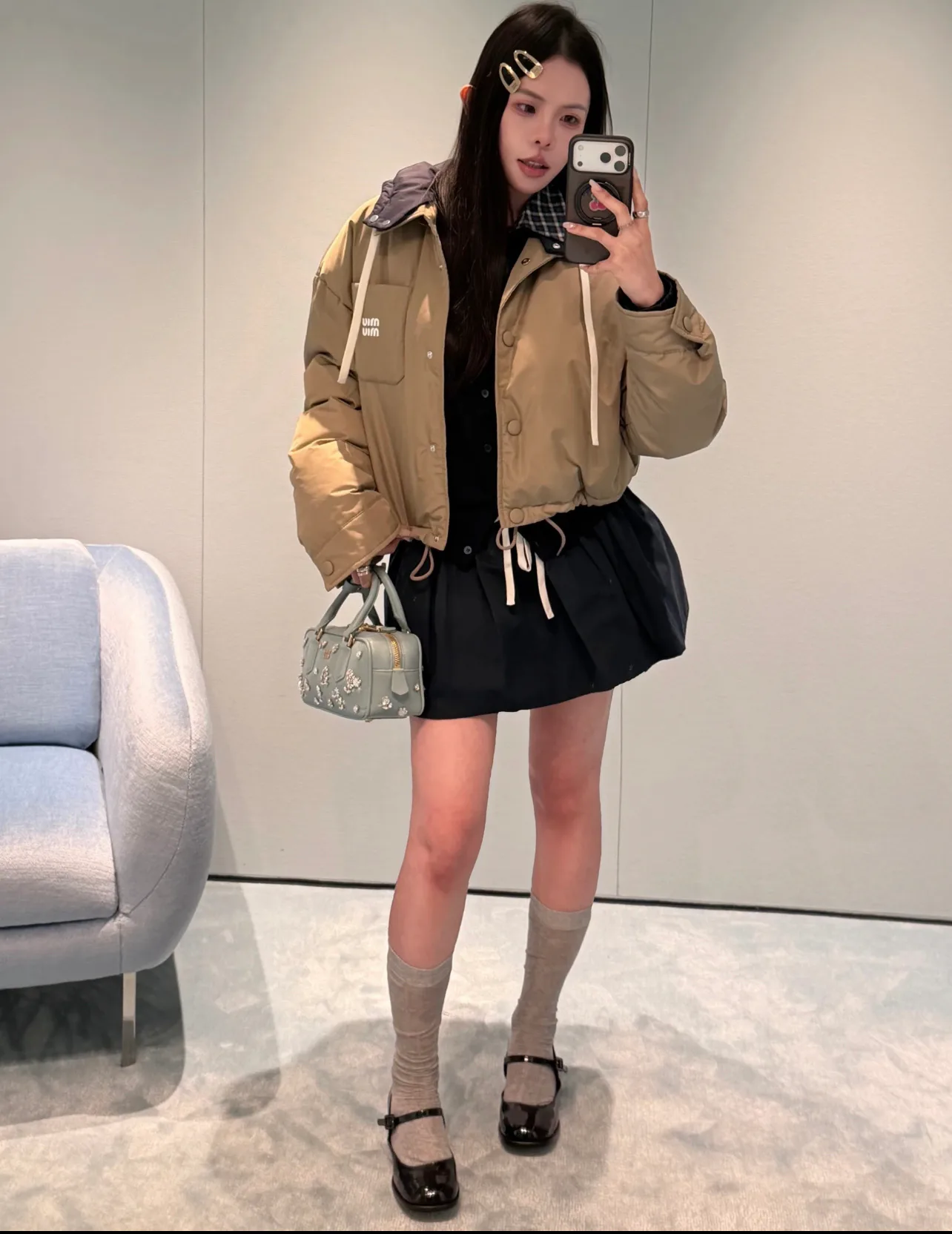 Куртки И Пуховики Женские Miu Miu 18030686