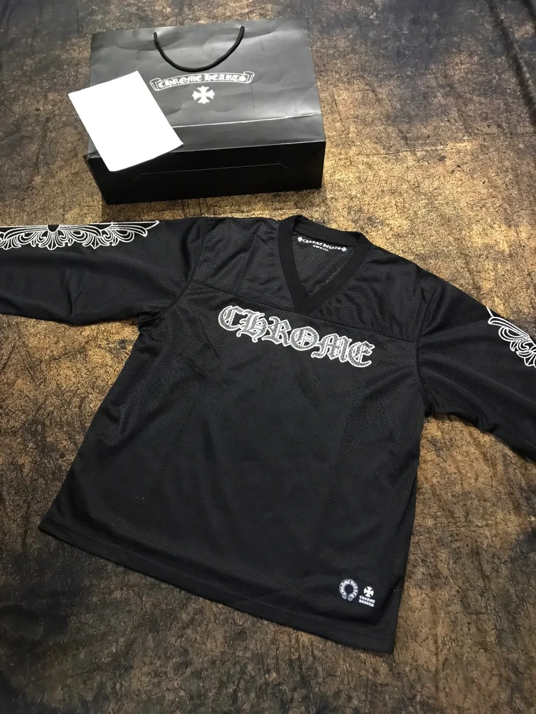 Лонгсливы Мужские Chrome Hearts 7080107