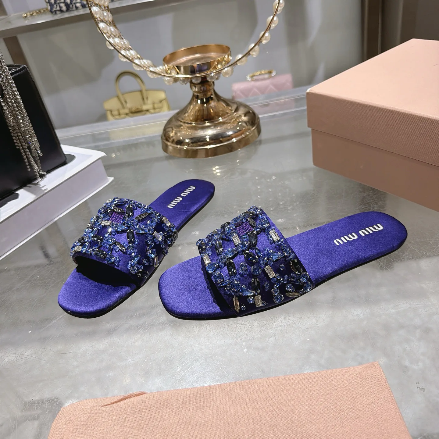 Шлепанцы Женские Miu Miu 18025810