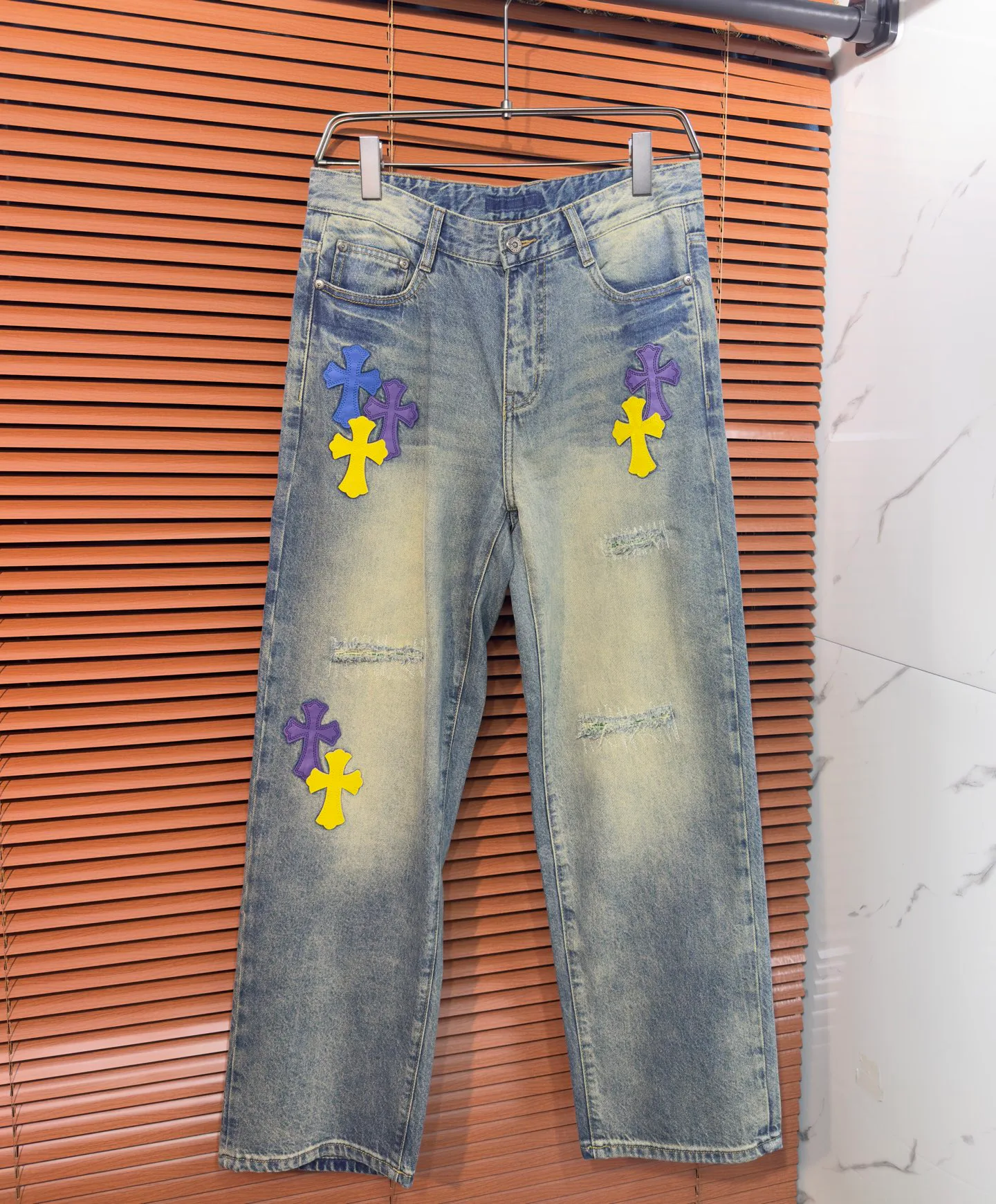 Джинсы Мужские Chrome Hearts 18098302