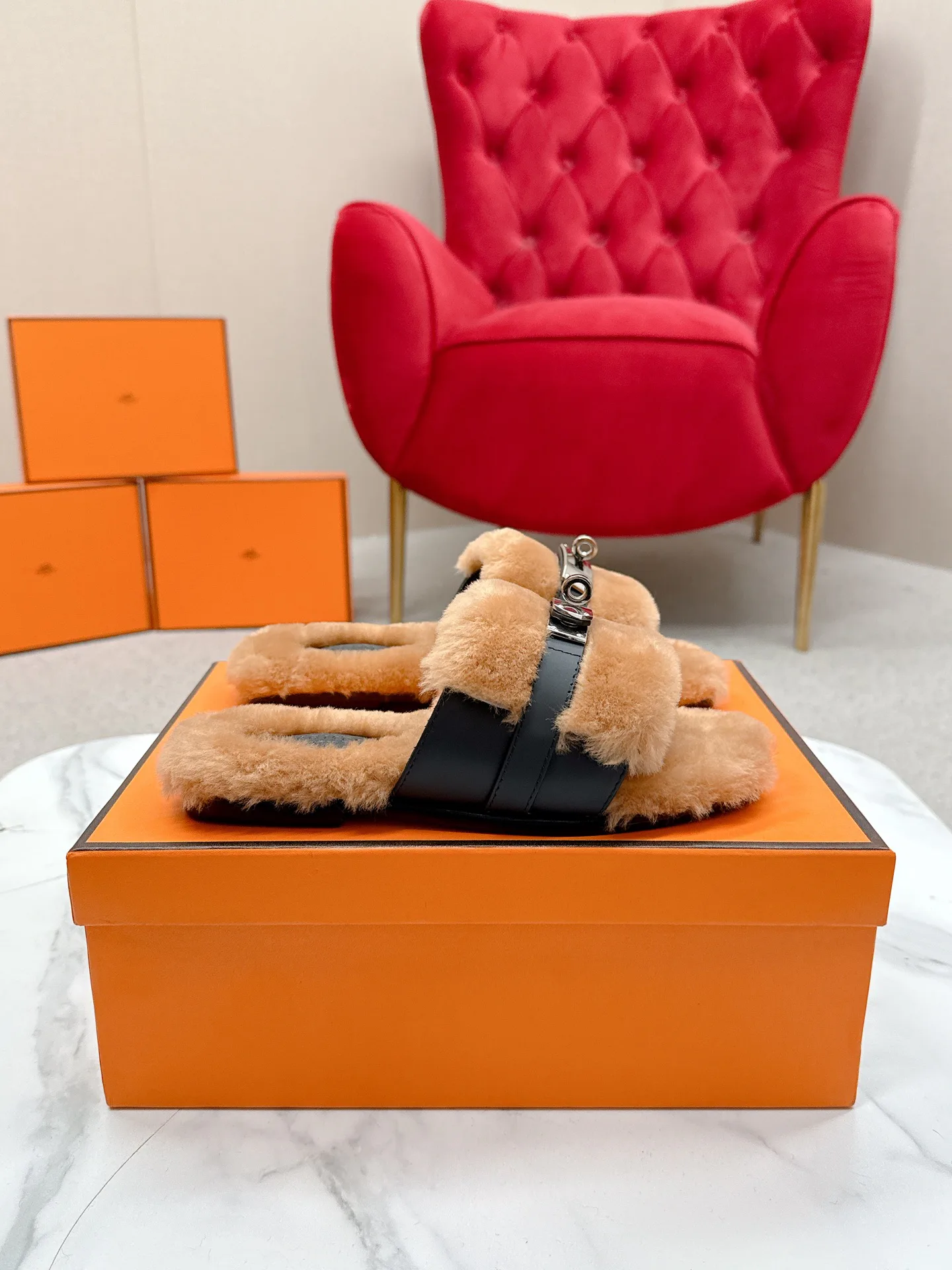 Тапочки Женские Hermes 18235657