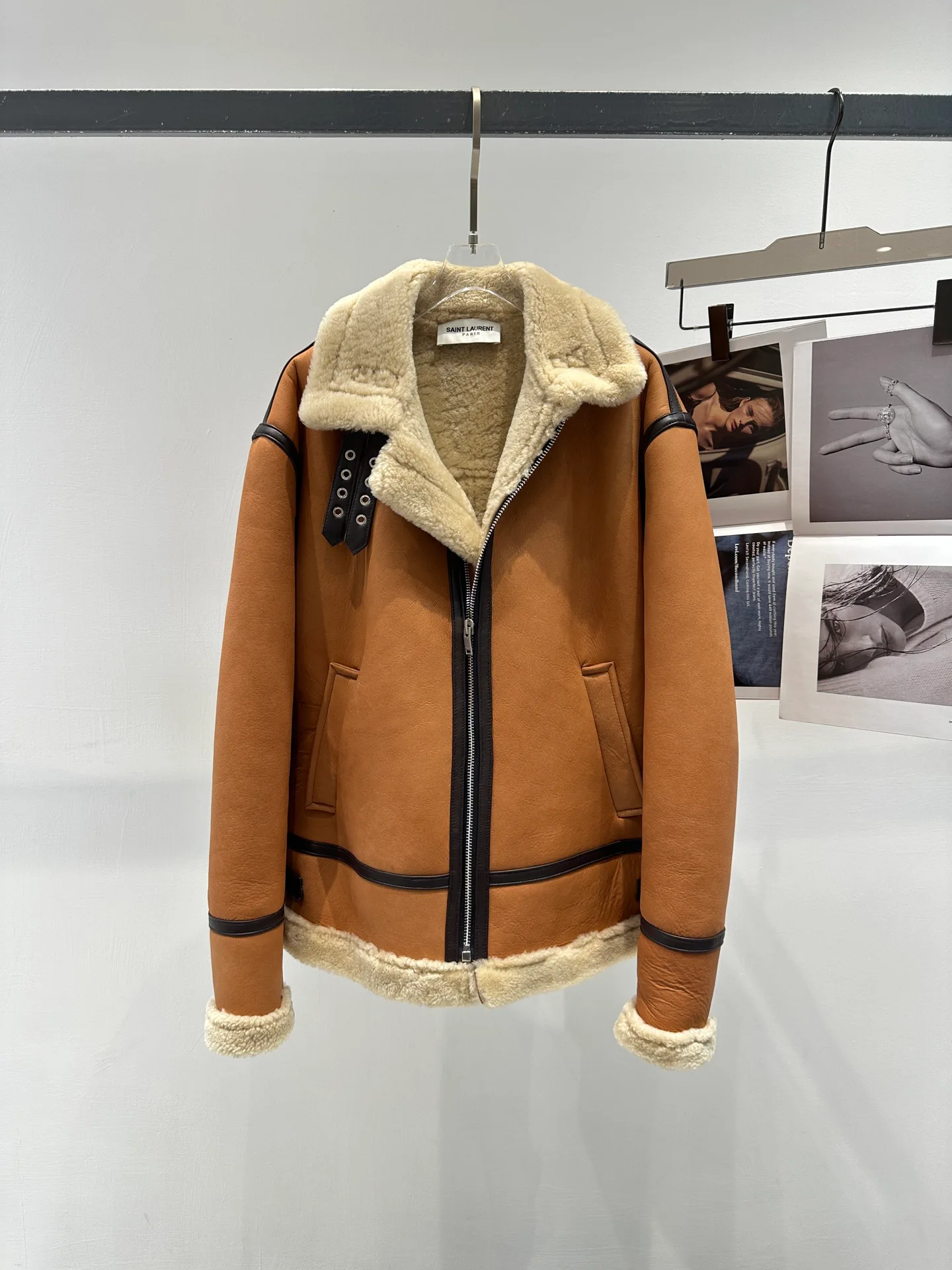 Кожаные Куртки И Дублёнки Женские Saint Laurent 1067913