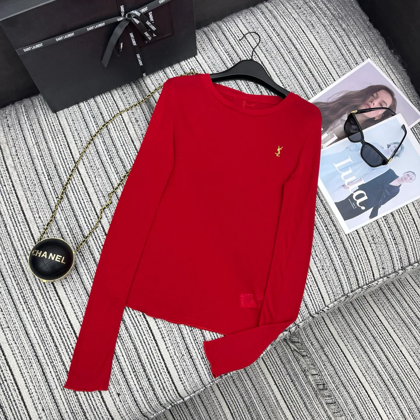 Лонгсливы Женские Saint Laurent 4704772