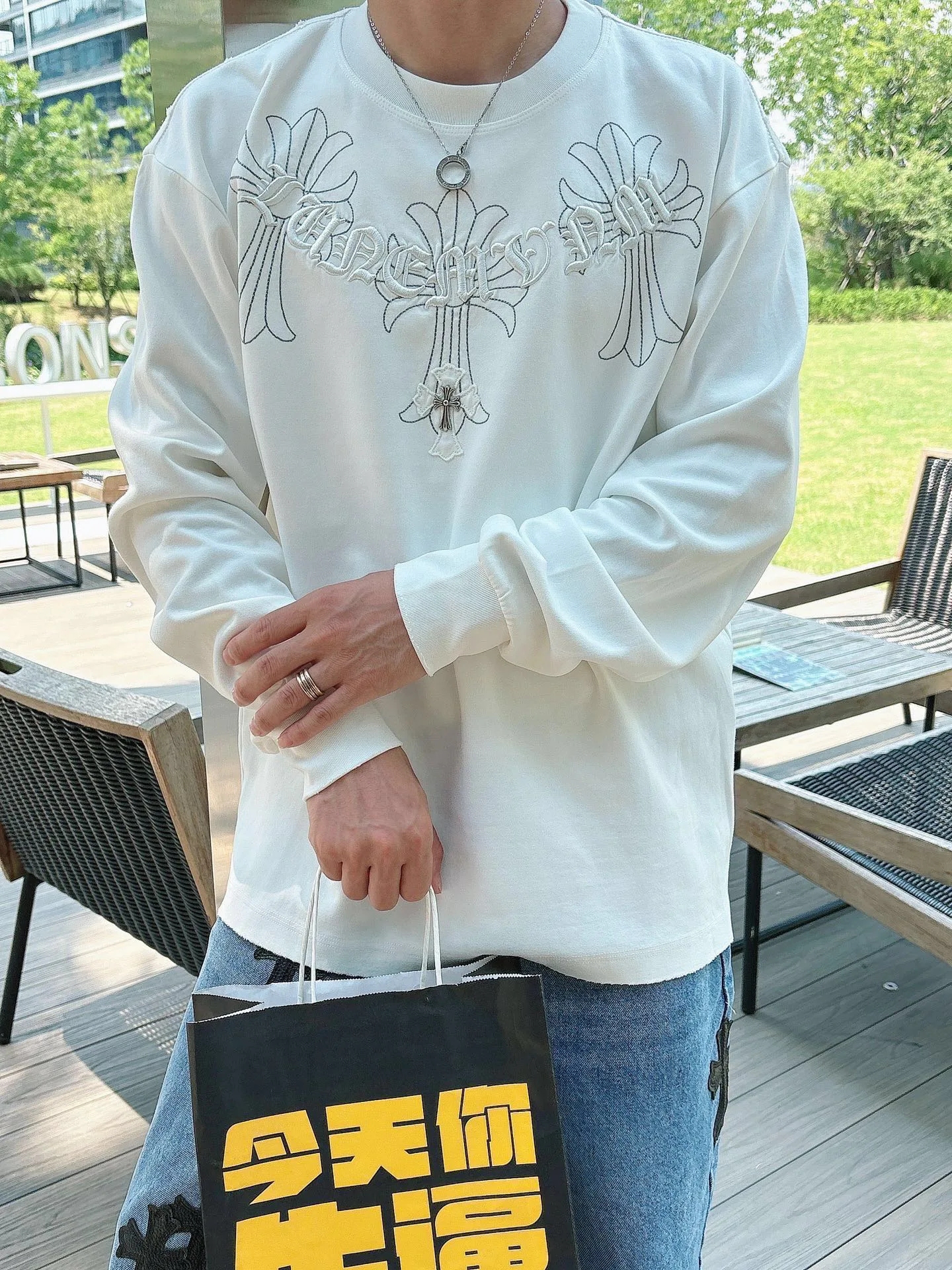 Лонгсливы Мужские Chrome Hearts 928681