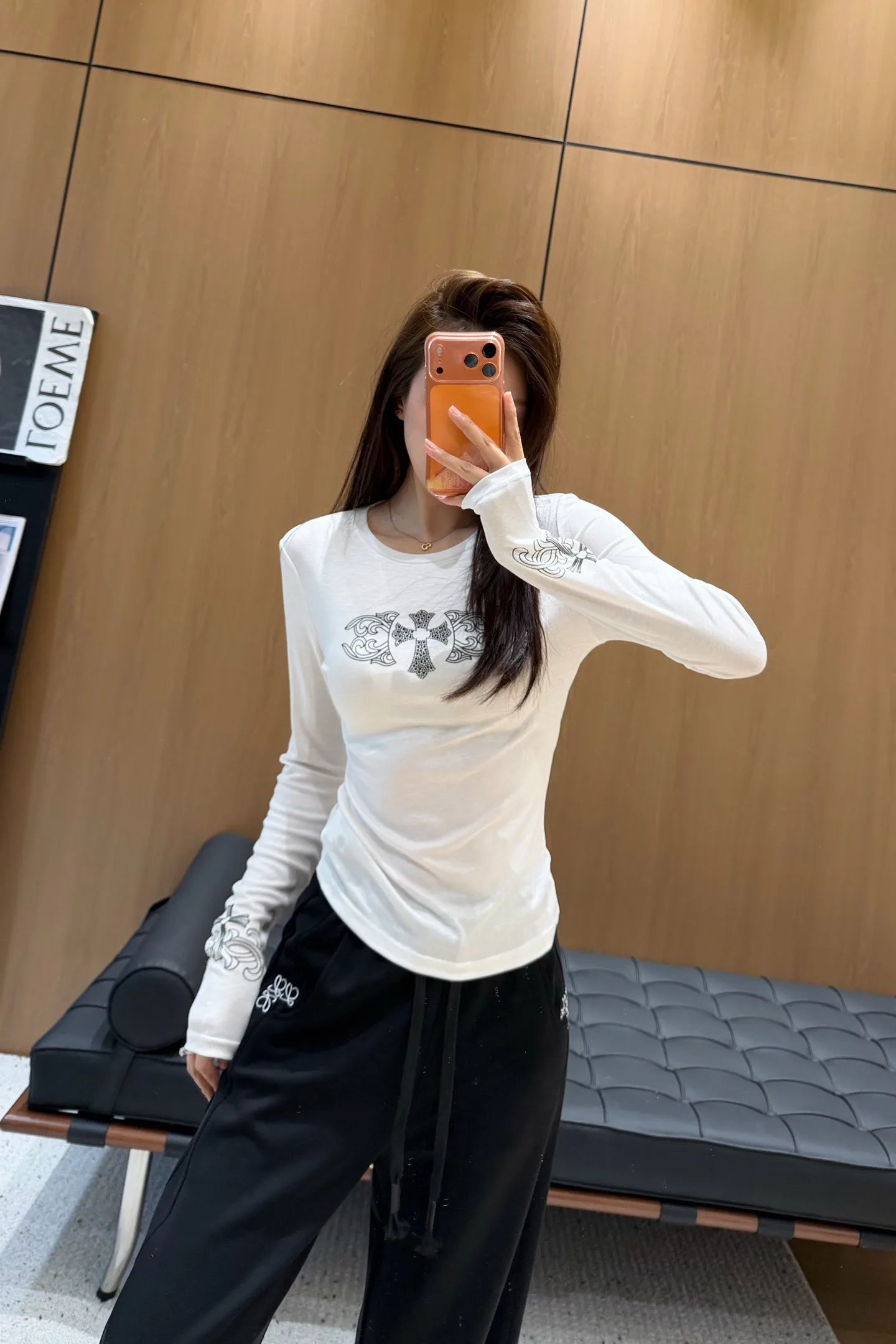 Лонгсливы Женские Chrome Hearts 1212614