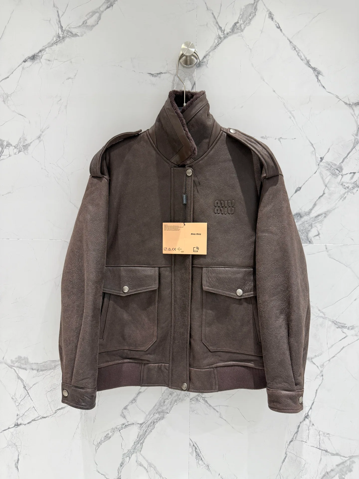 Кожаные Куртки И Дублёнки Женские Miu Miu 18496043