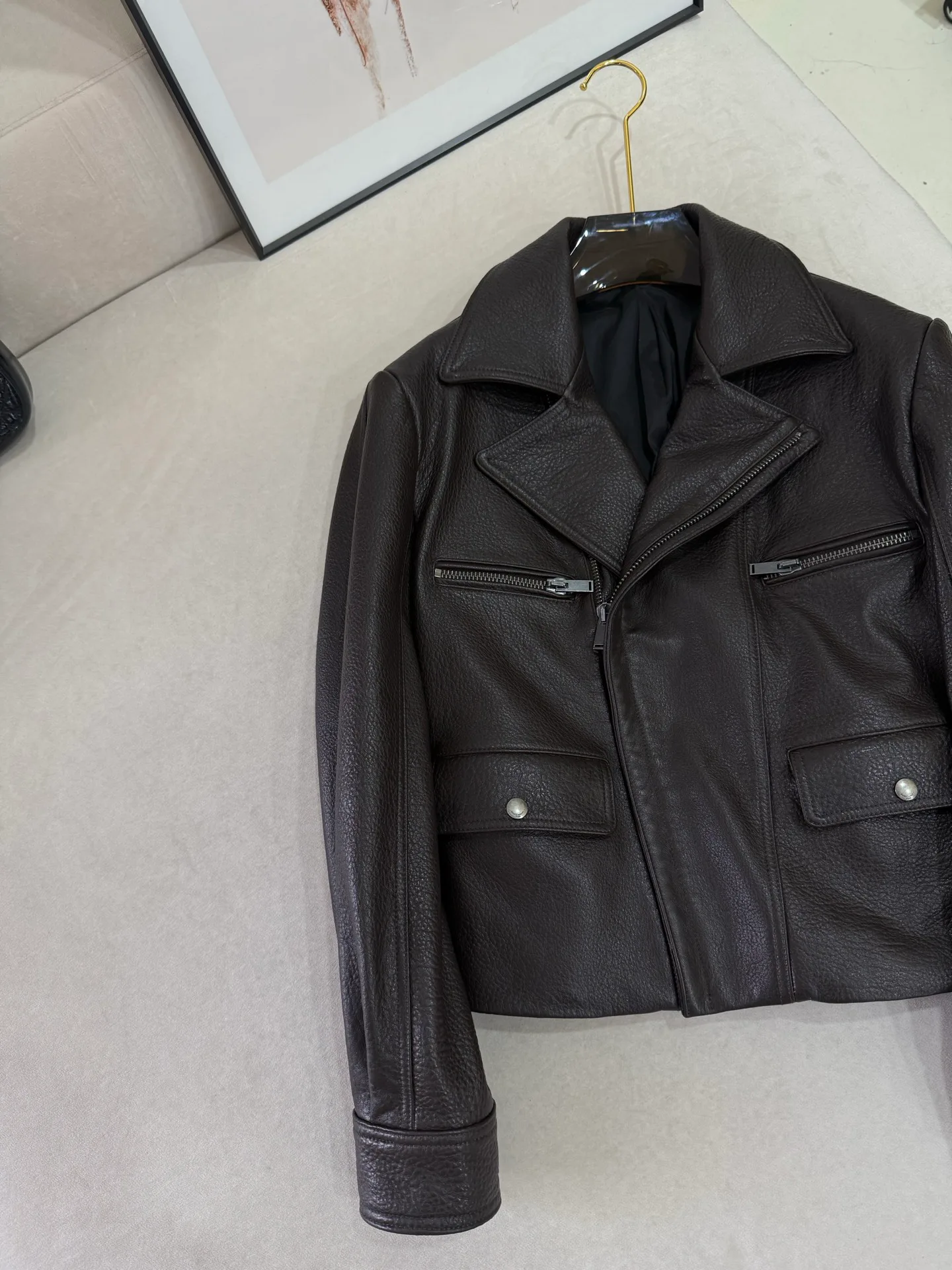 Кожаные Куртки И Дублёнки Женские Saint Laurent 18259824