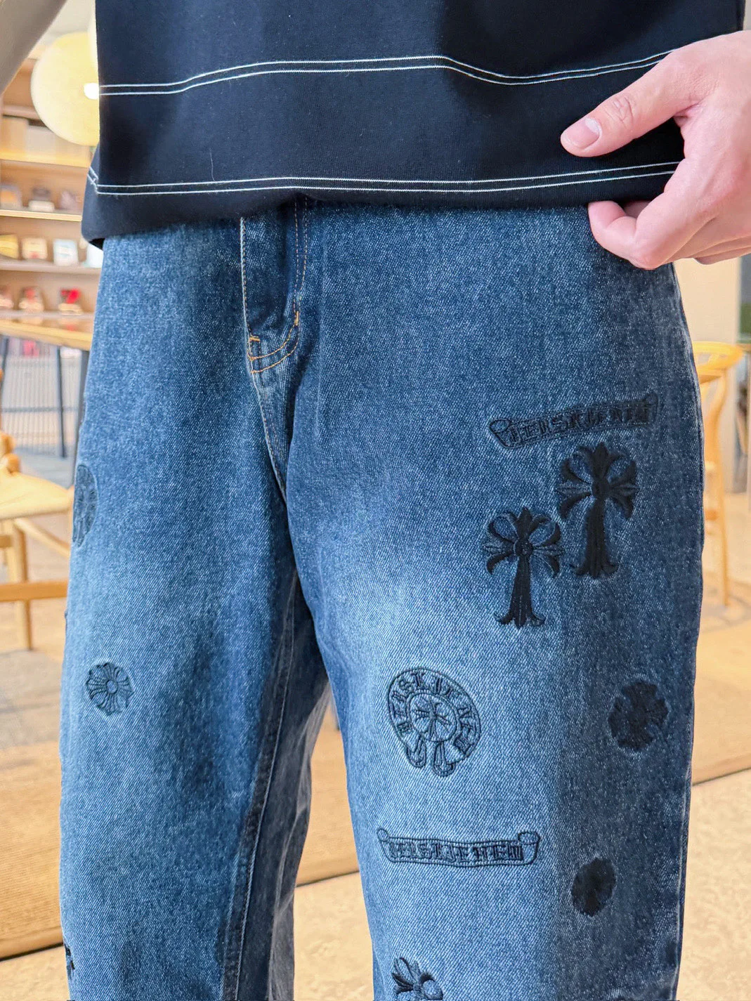 Джинсы Мужские Chrome Hearts 13538165
