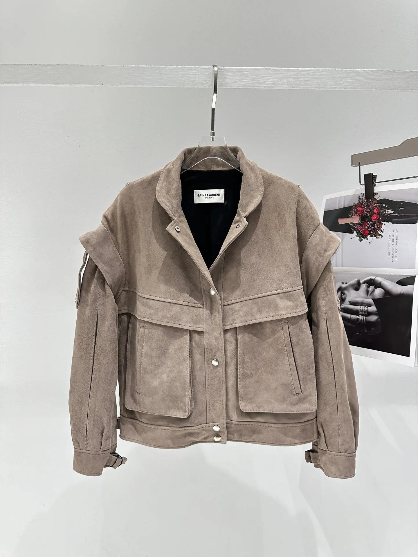 Кожаные Куртки И Дублёнки Женские Saint Laurent 11598156