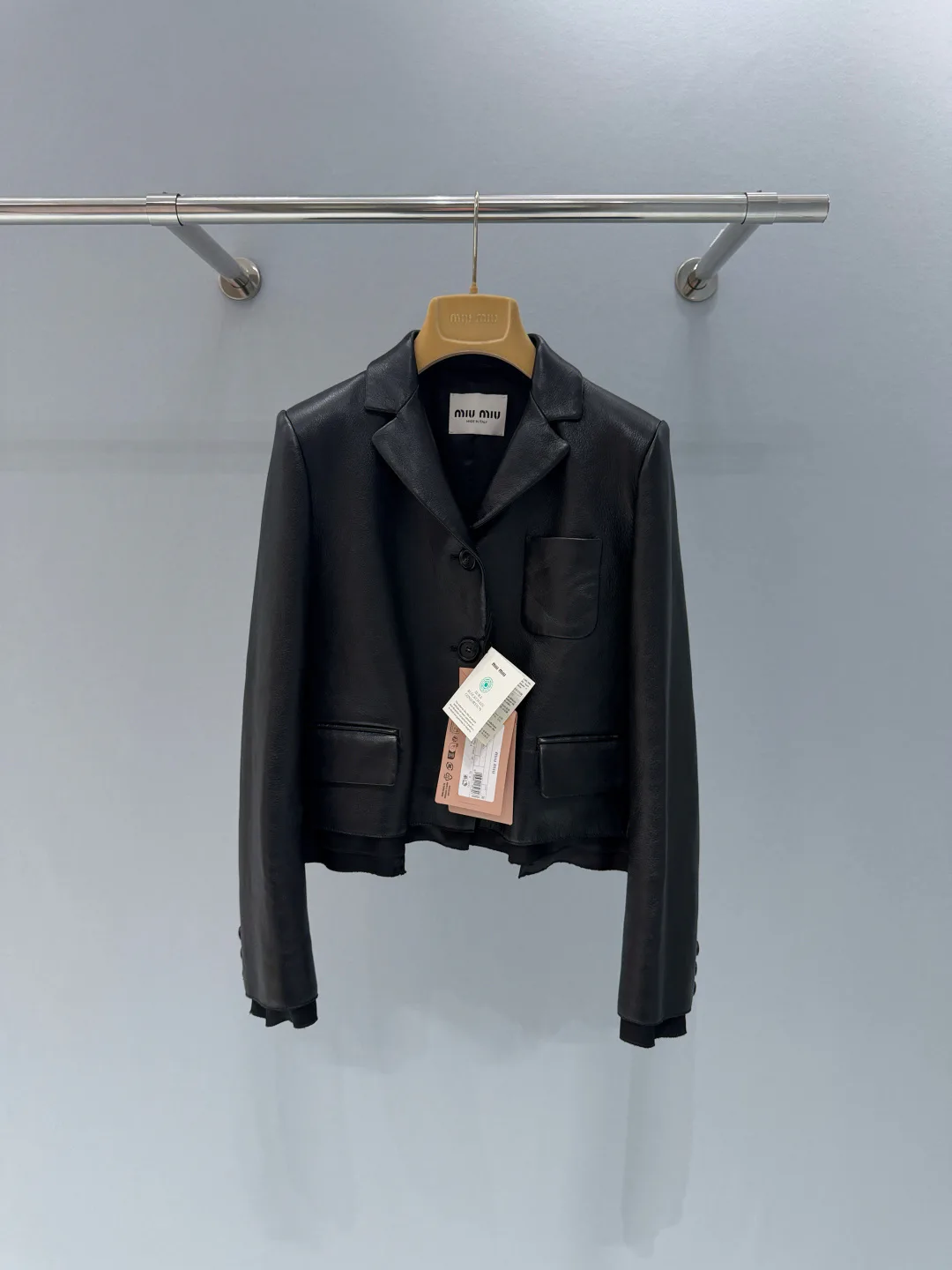 Кожаные Куртки И Дублёнки Женские Miu Miu 5308458