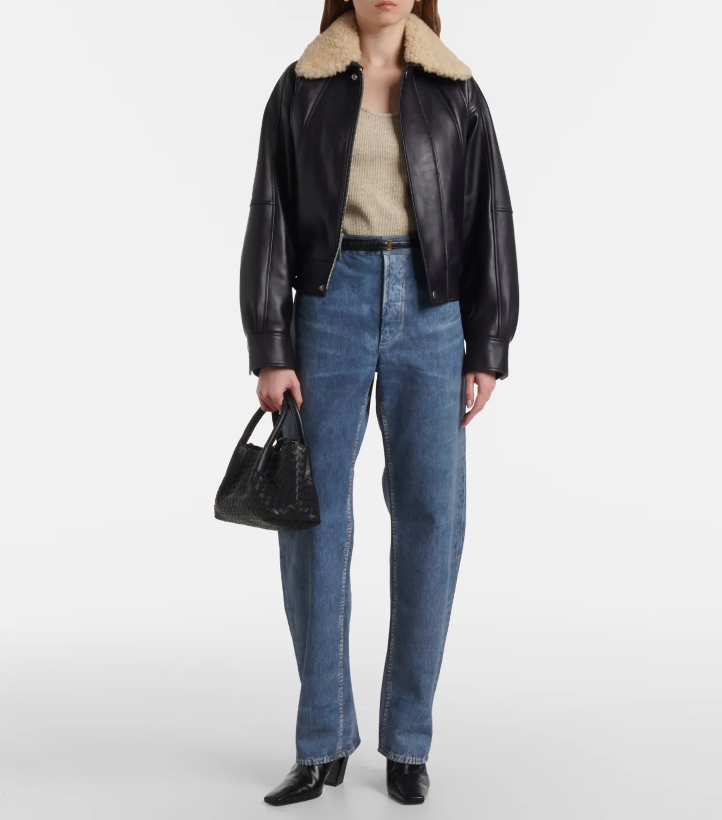 Кожаные Куртки И Дублёнки Женские Bottega Veneta 282370