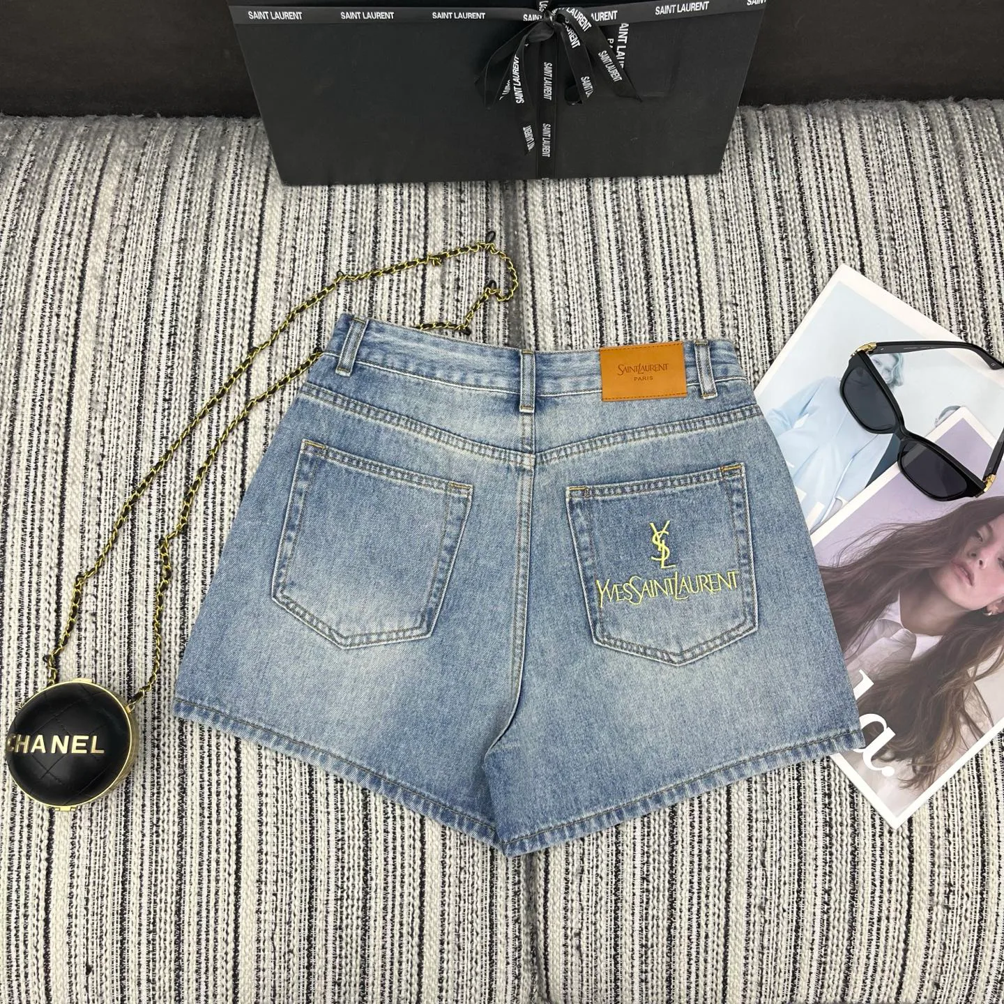Шорты Женские Saint Laurent 13347003