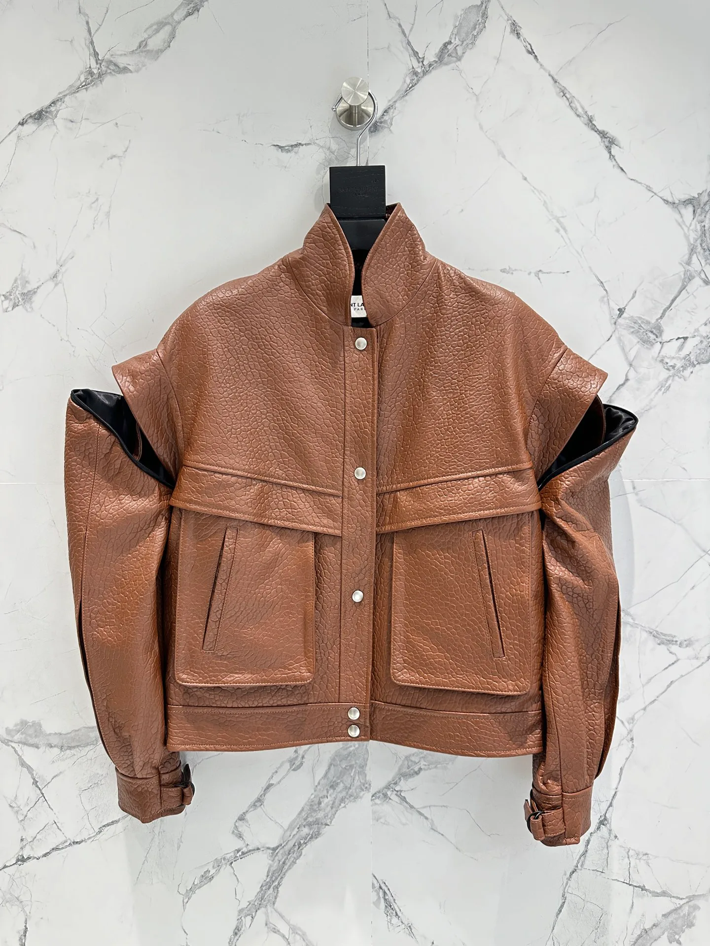 Кожаные Куртки И Дублёнки Женские Saint Laurent 11598151