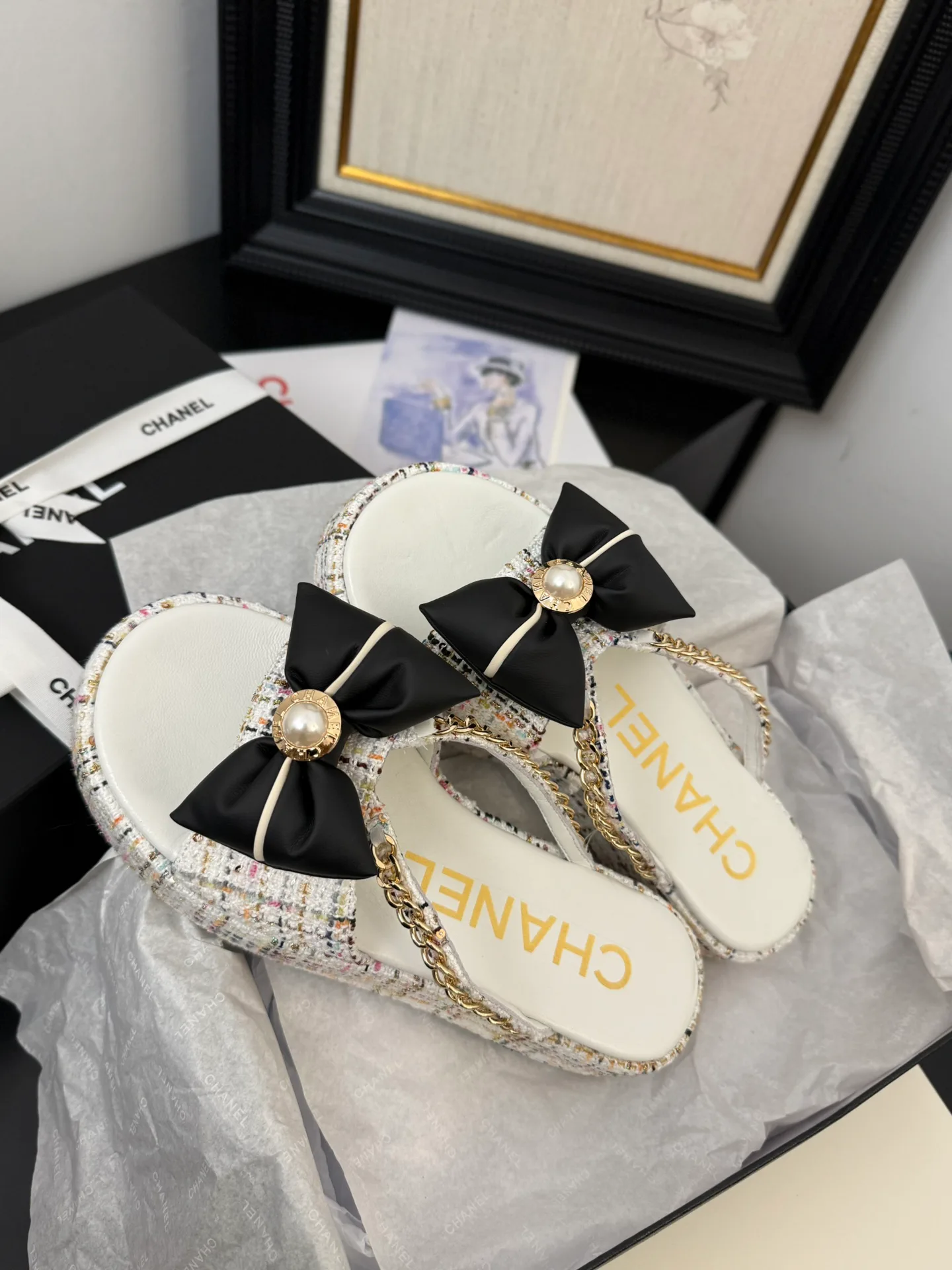 Шлепанцы Женские Chanel 20385