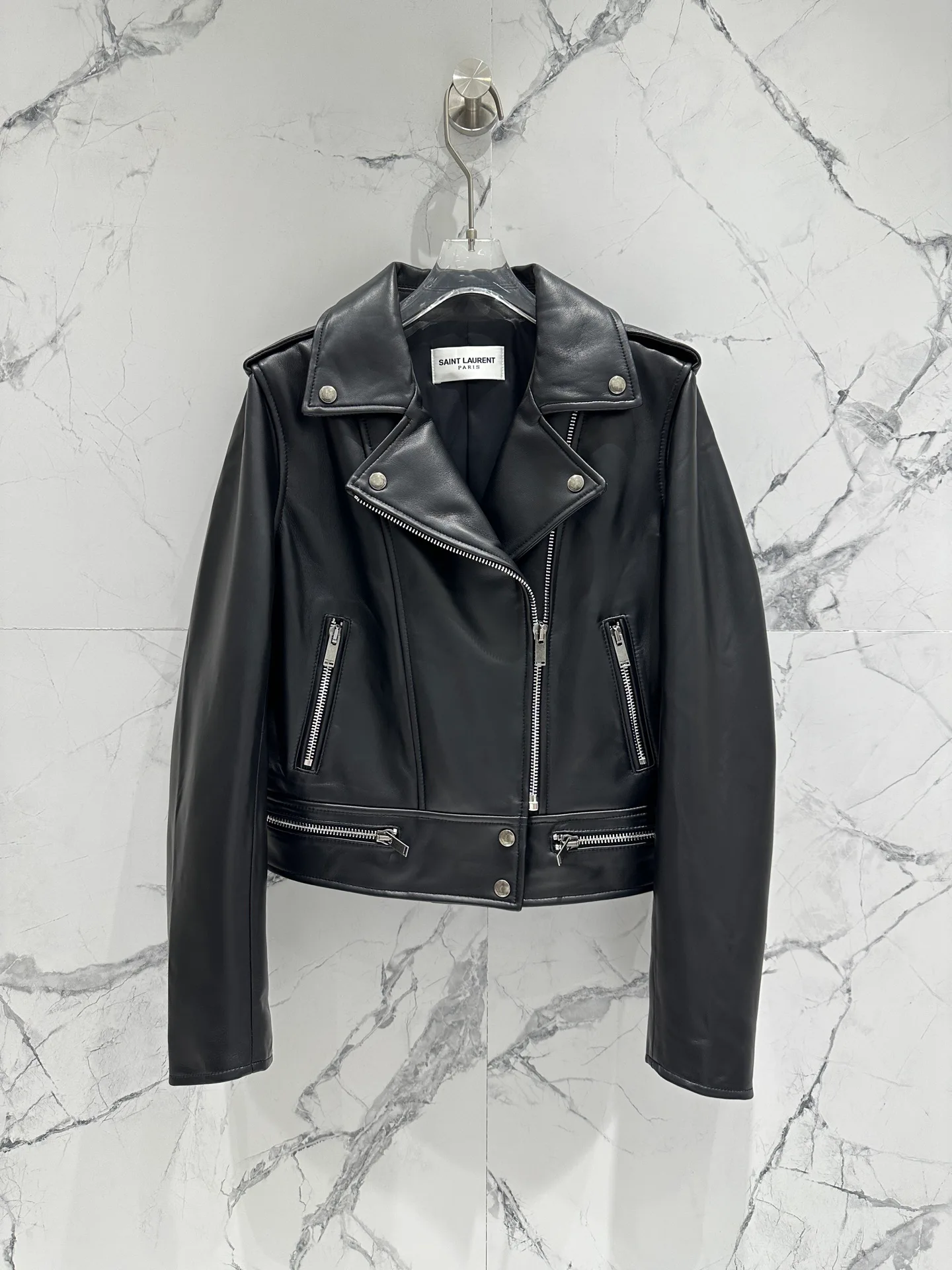 Кожаные Куртки И Дублёнки Женские Saint Laurent 11484154