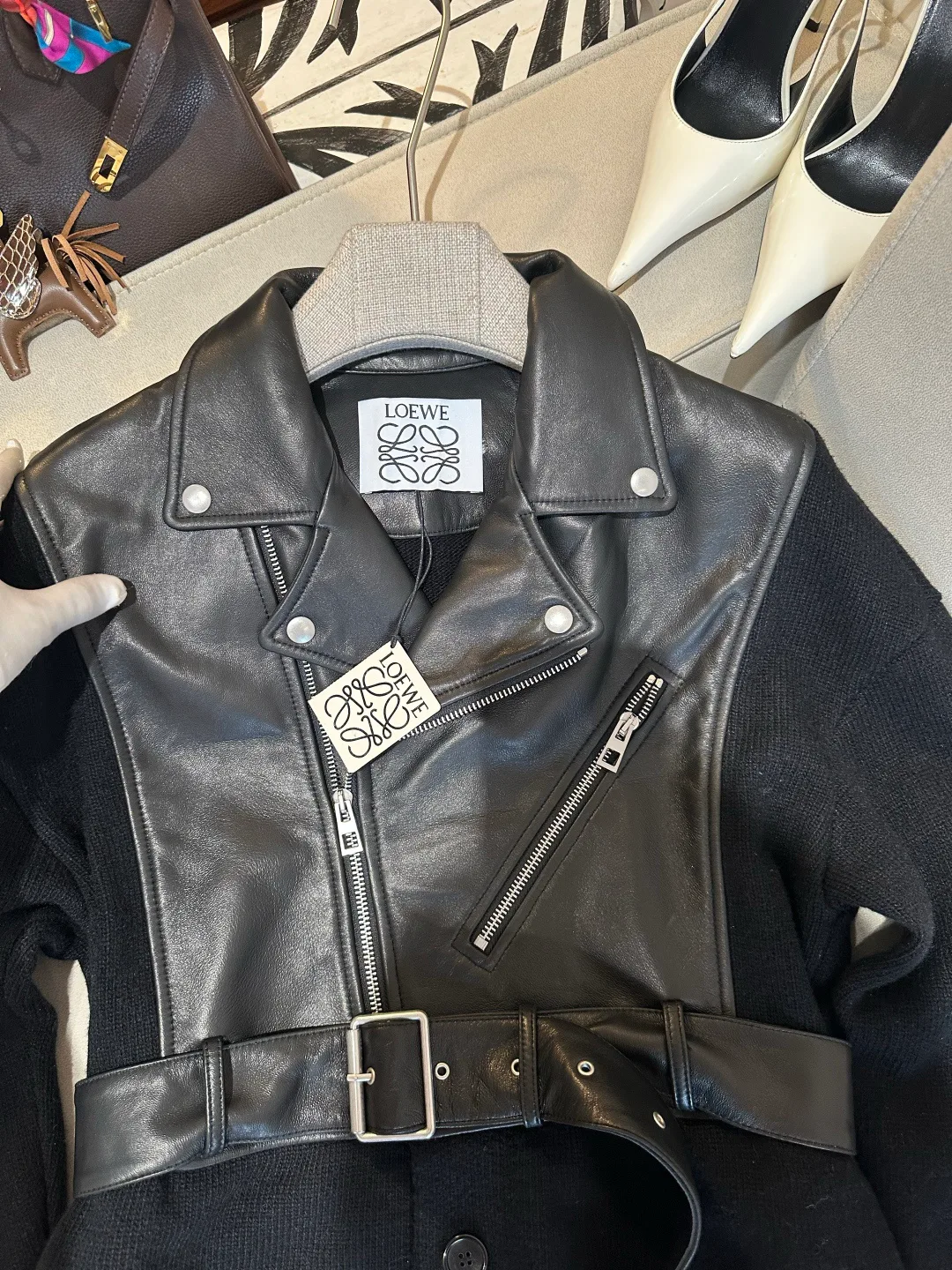 Кожаные Куртки И Дублёнки Женские Loewe 17088756