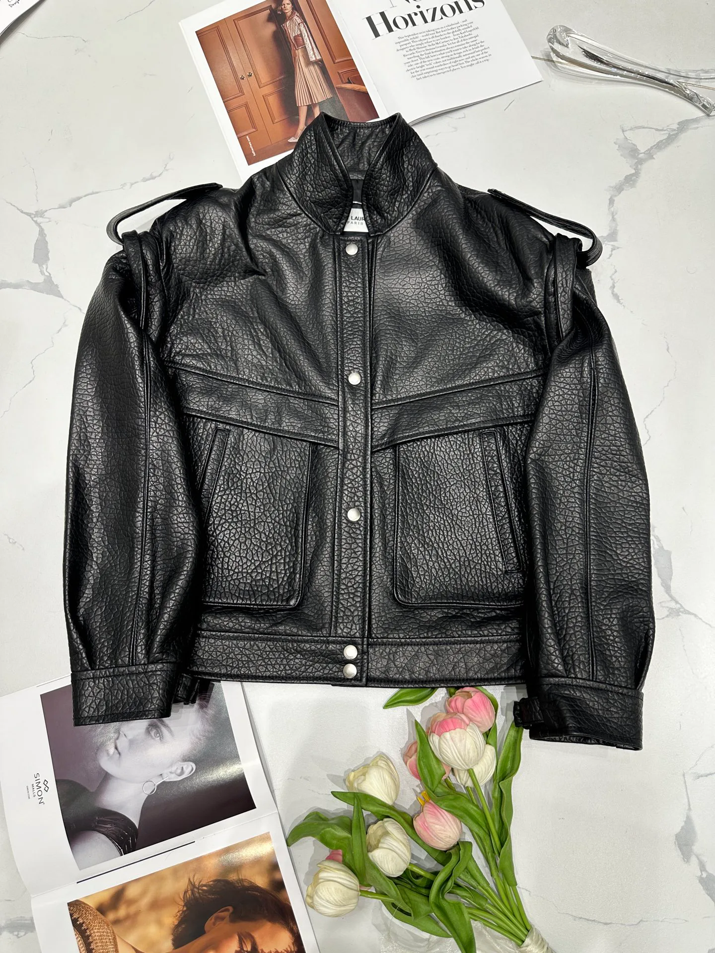 Кожаные Куртки И Дублёнки Женские Saint Laurent 11598153
