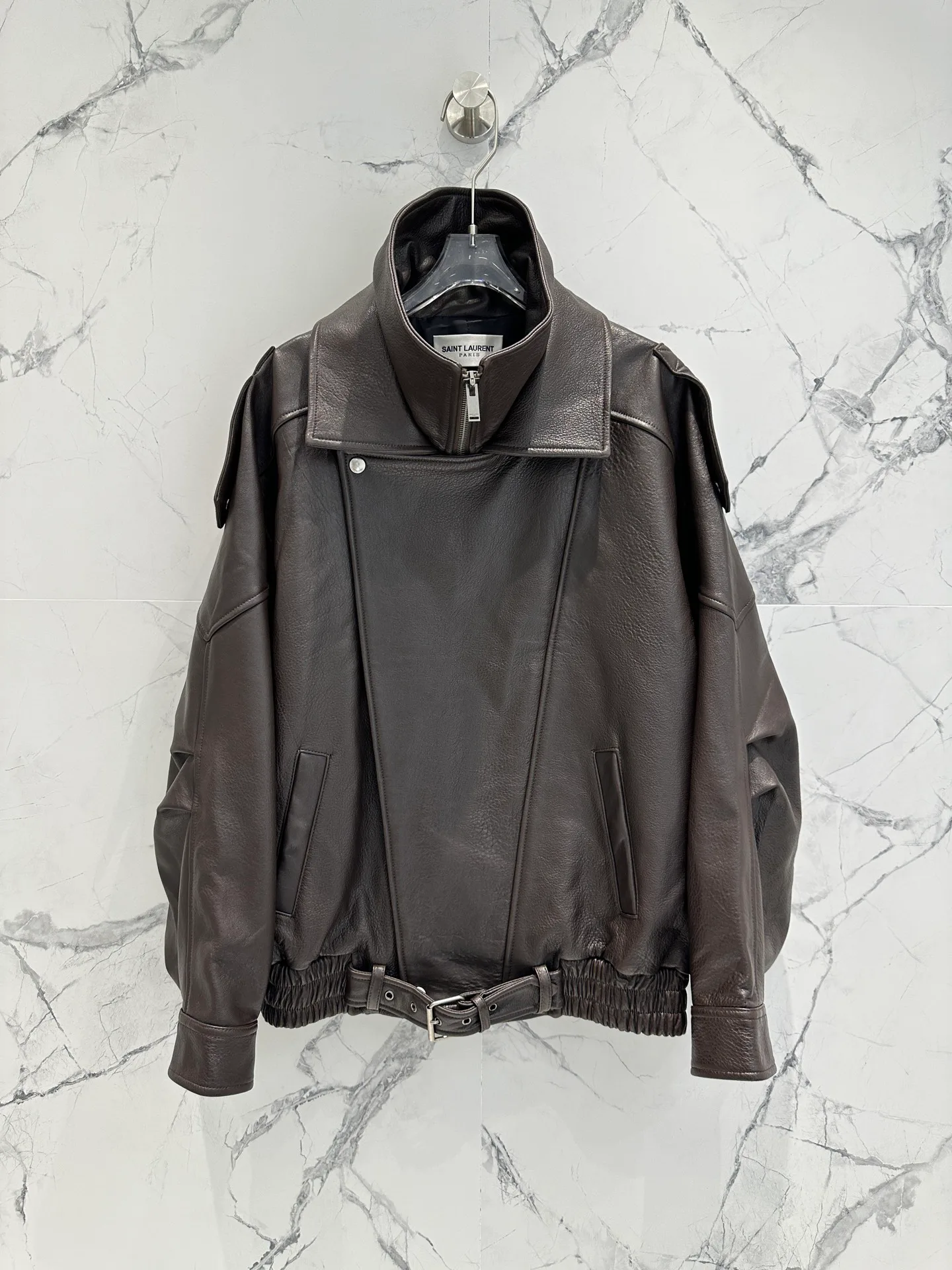 Кожаные Куртки И Дублёнки Женские Saint Laurent 11484161