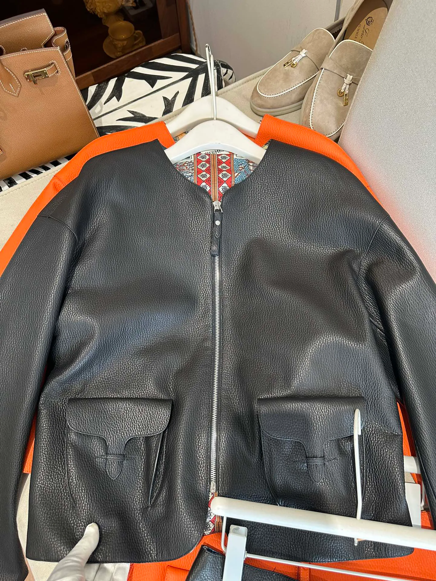 Кожаные Куртки И Дублёнки Женские Hermes 11460693