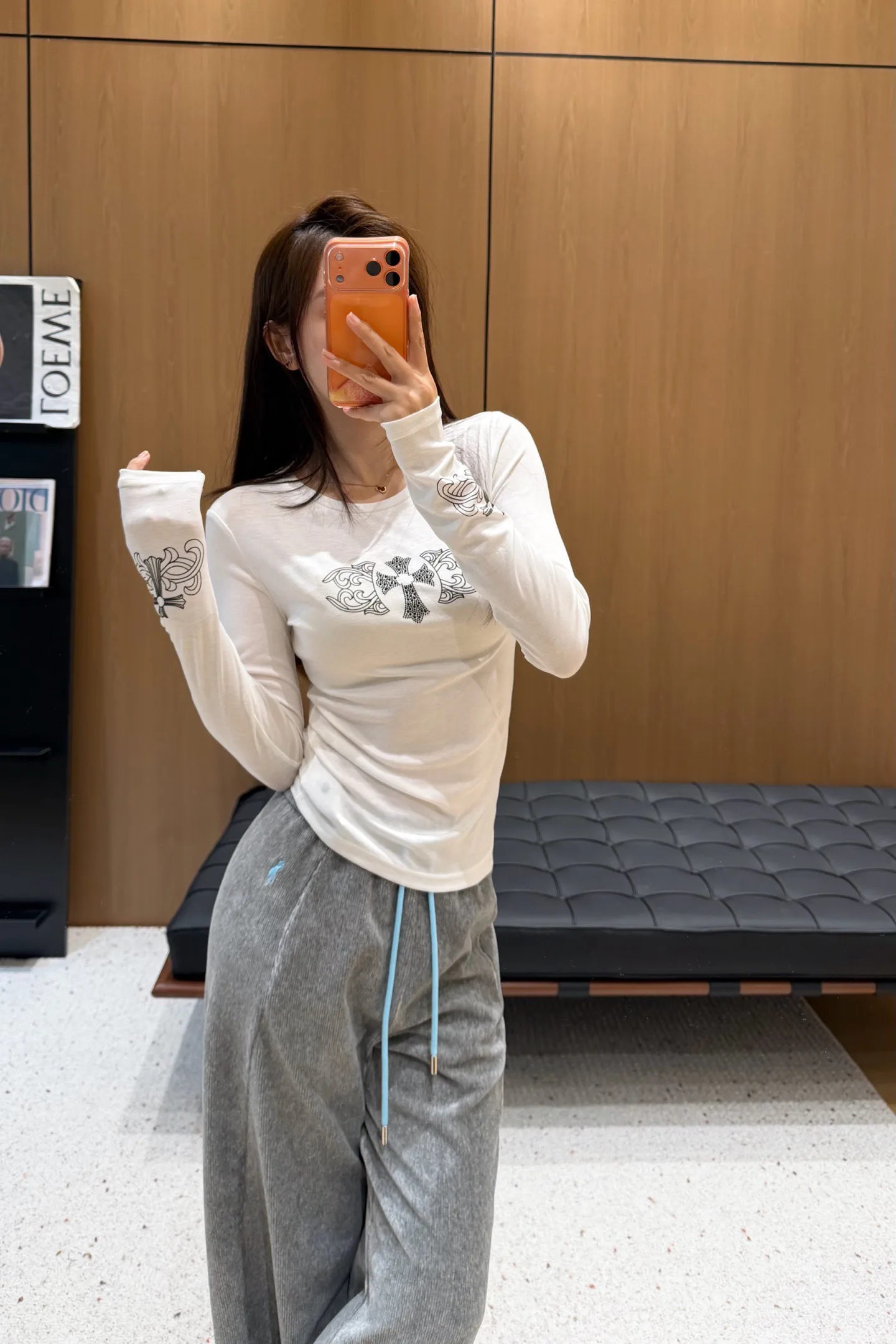 Лонгсливы Женские Chrome Hearts 1212614