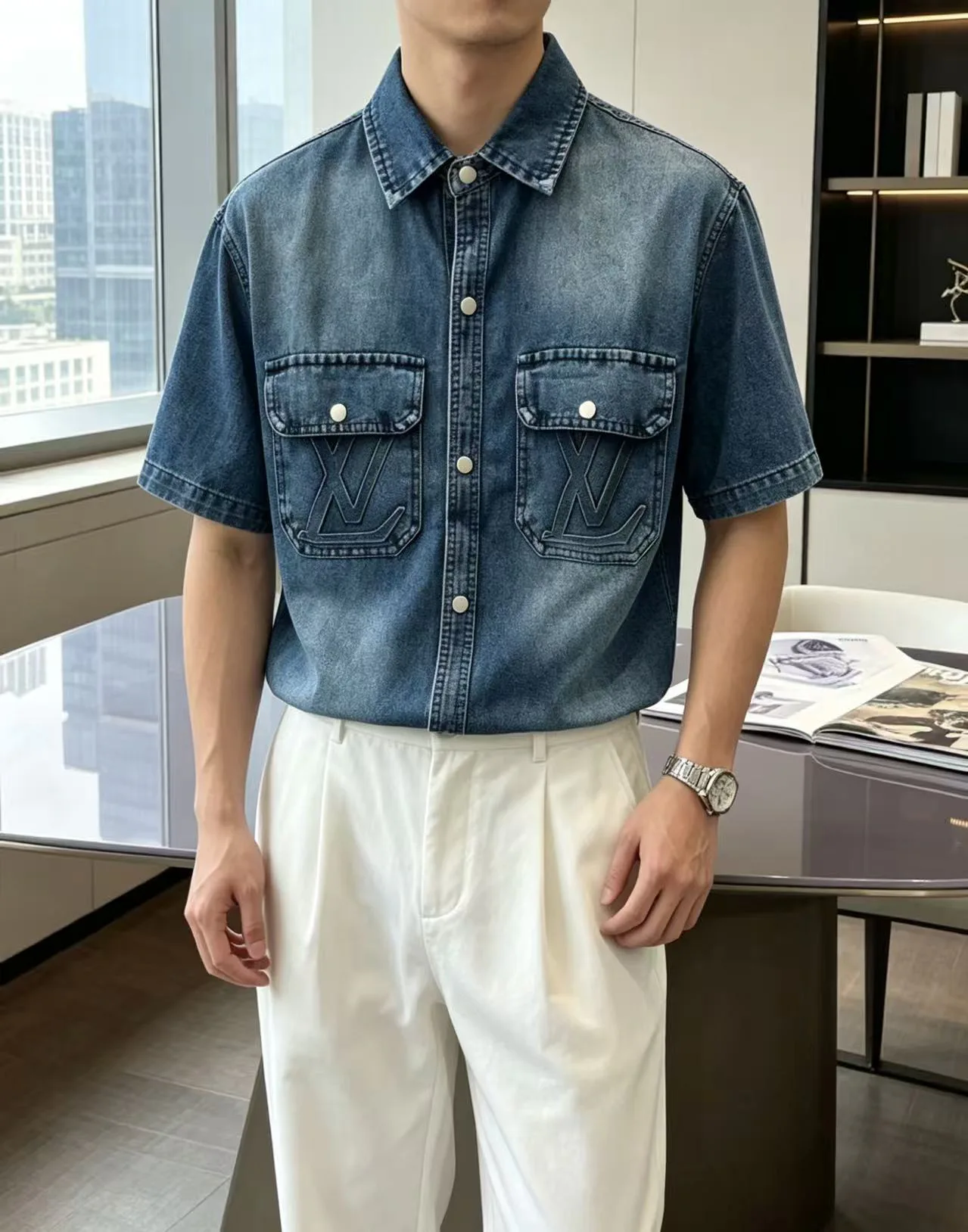 Рубашки Мужские Louis Vuitton 17343756