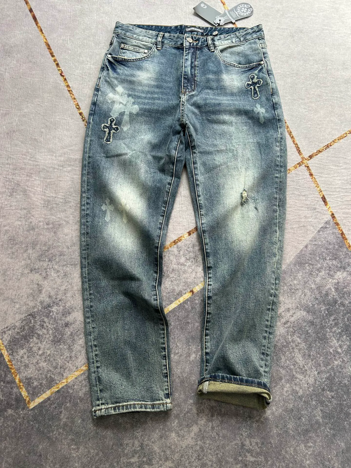 Джинсы Женские Chrome Hearts 10658009