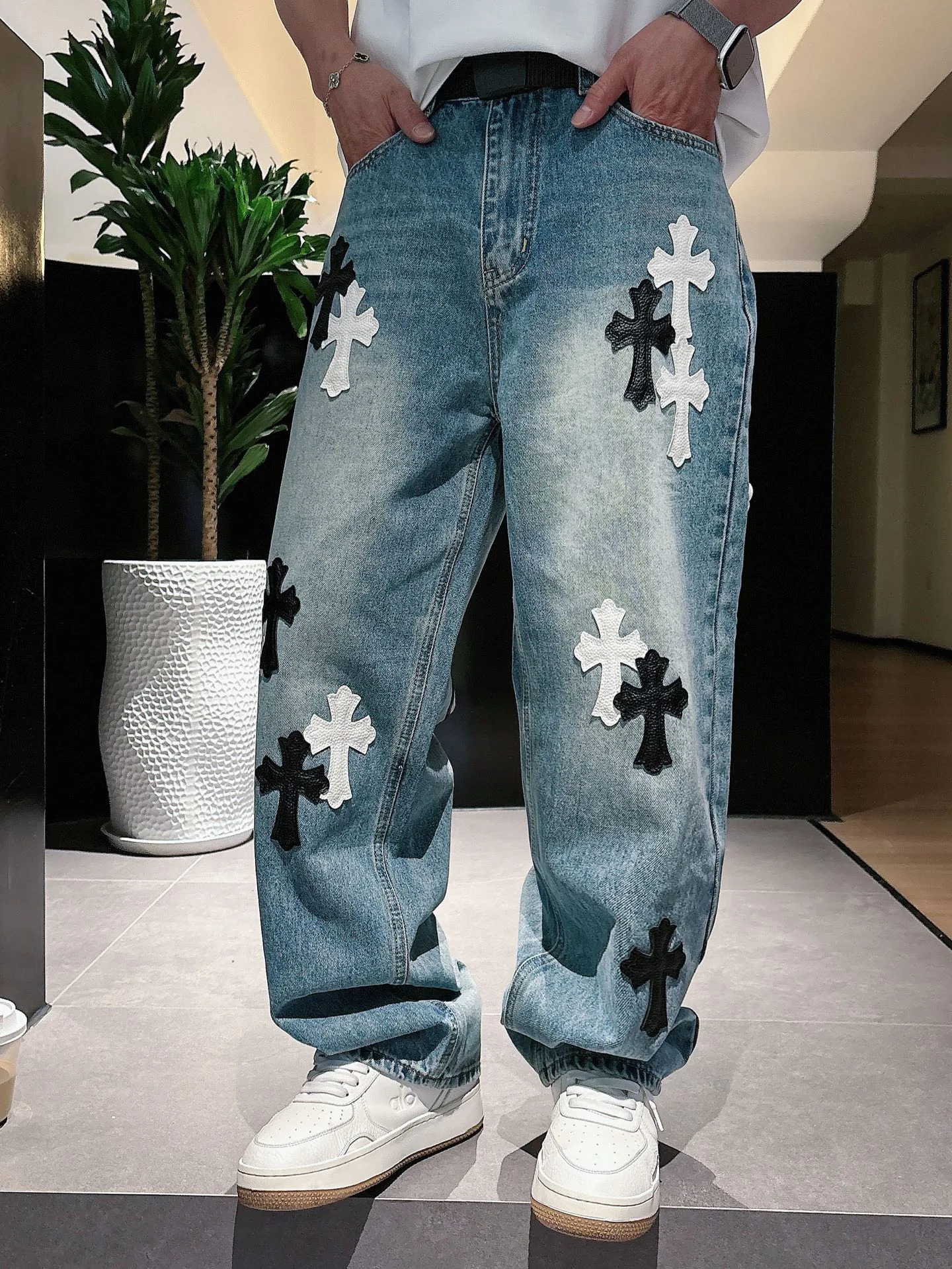 Джинсы Женские Chrome Hearts 11646891