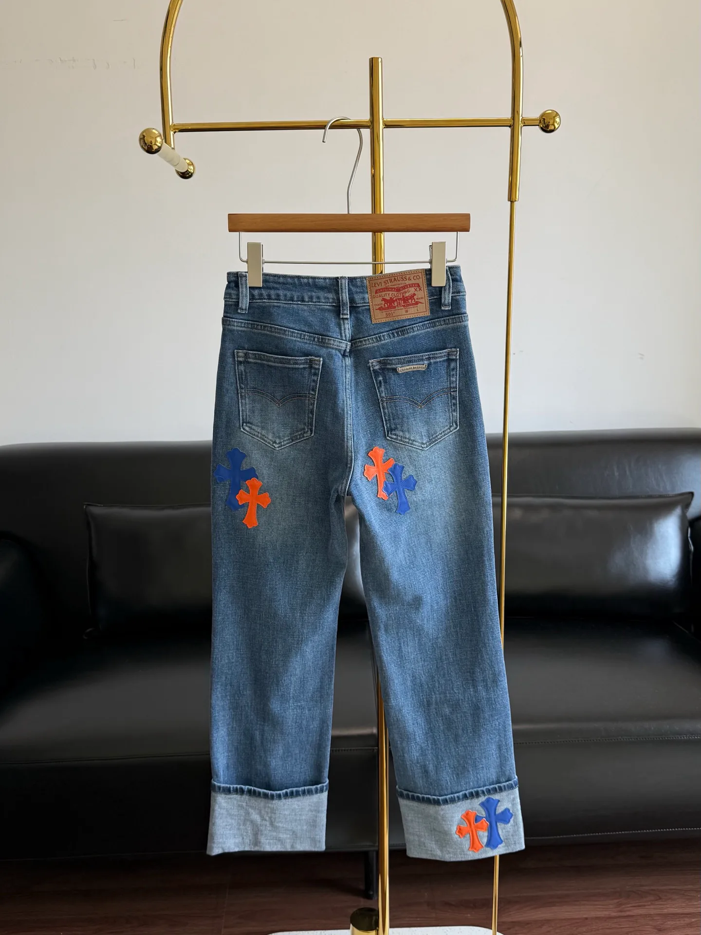 Джинсы Женские Chrome Hearts 18009907