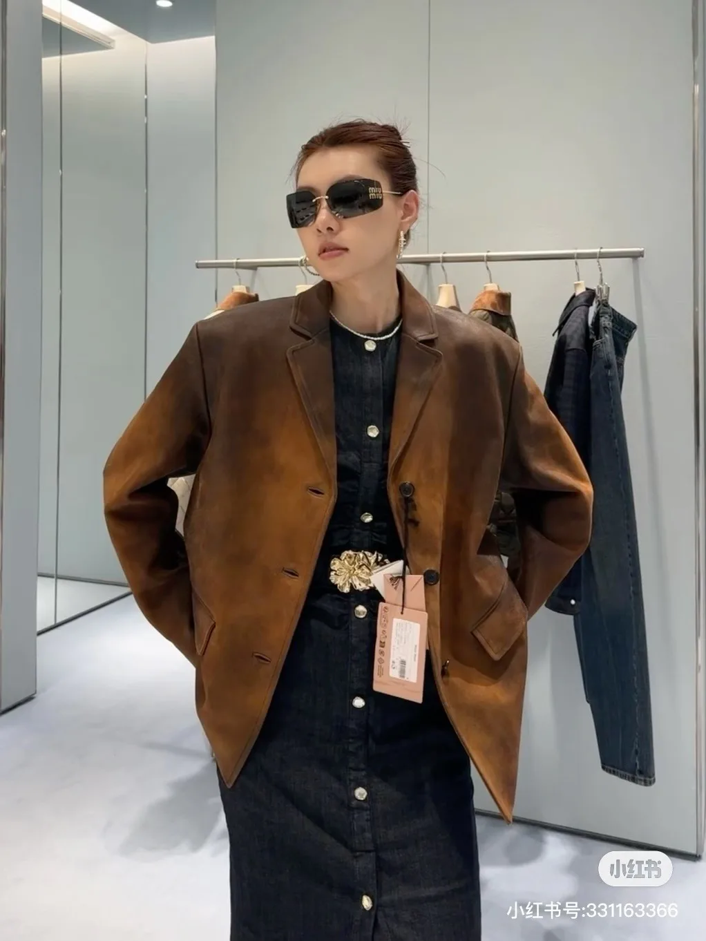 Кожаные Куртки И Дублёнки Женские Miu Miu 1352422