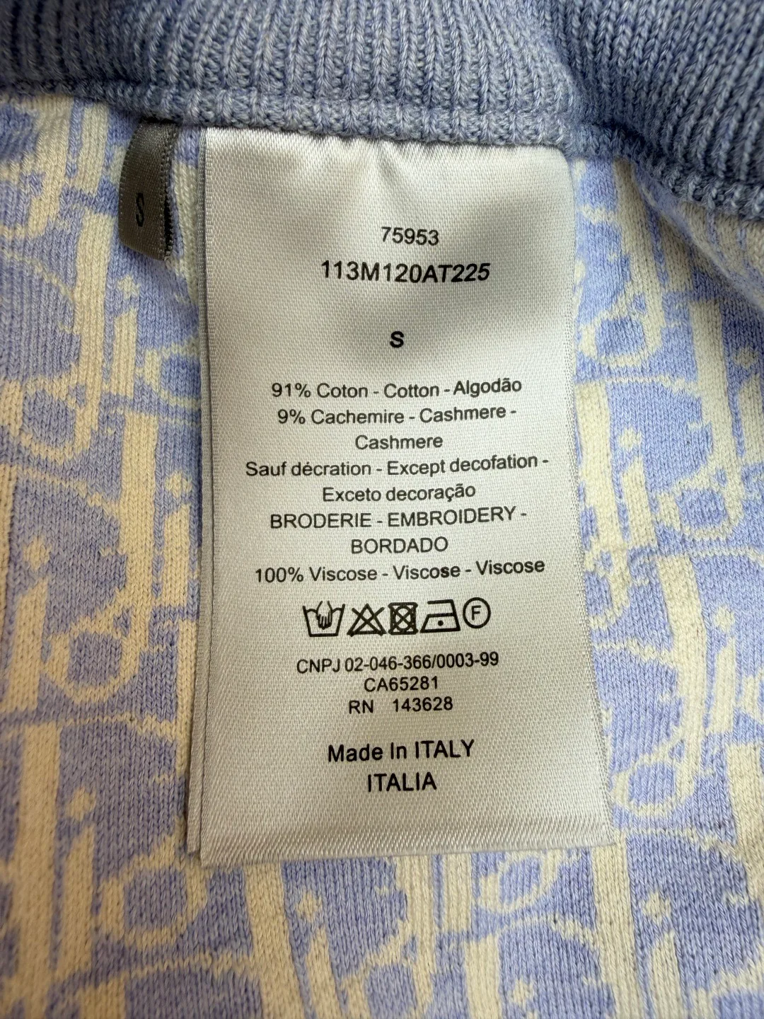 Брюки Мужские Christian Dior 715757