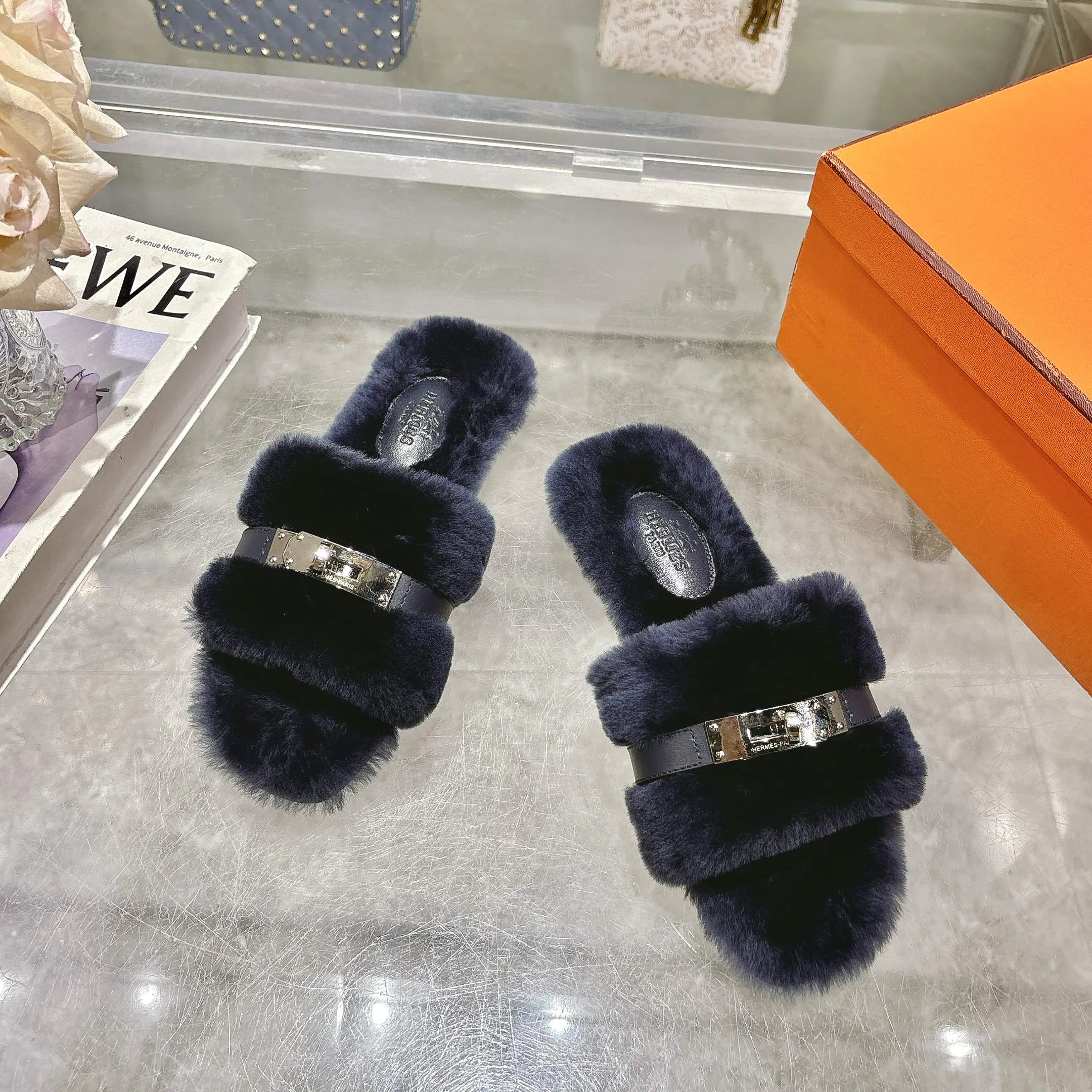 Тапочки Женские Hermes 17949065