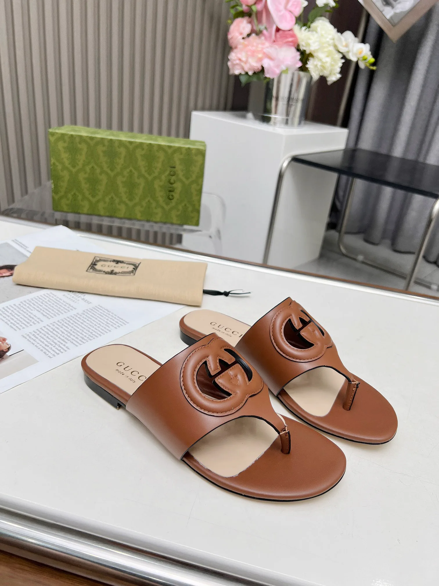 Шлепанцы Женские Gucci 17480