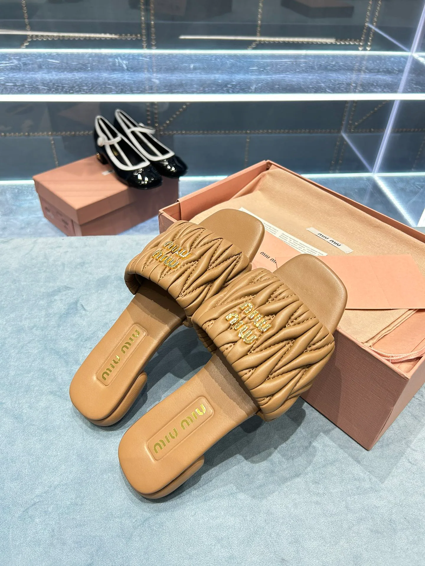 Шлепанцы Женские Miu Miu 33691