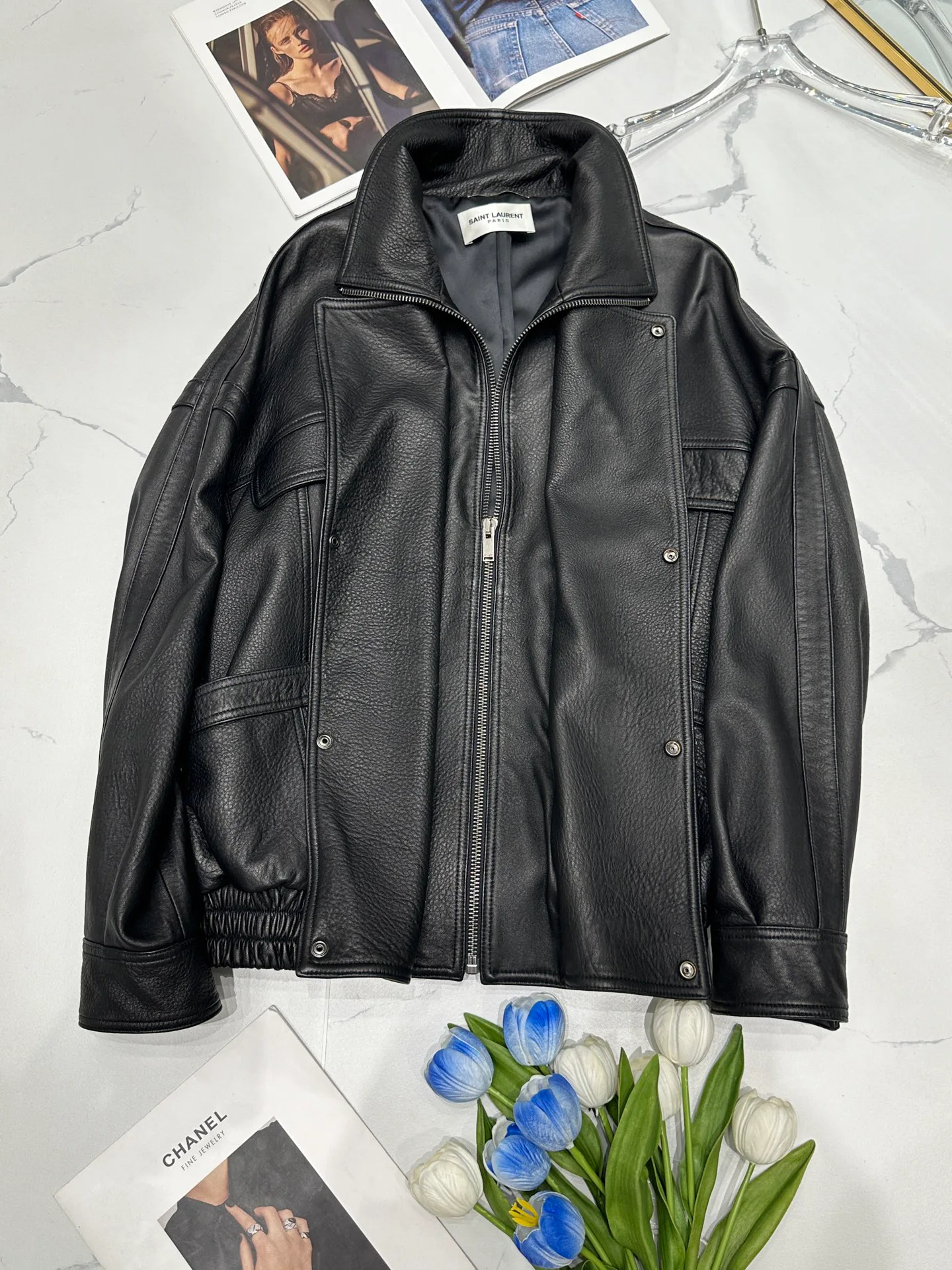 Кожаные Куртки И Дублёнки Женские Saint Laurent 11544766