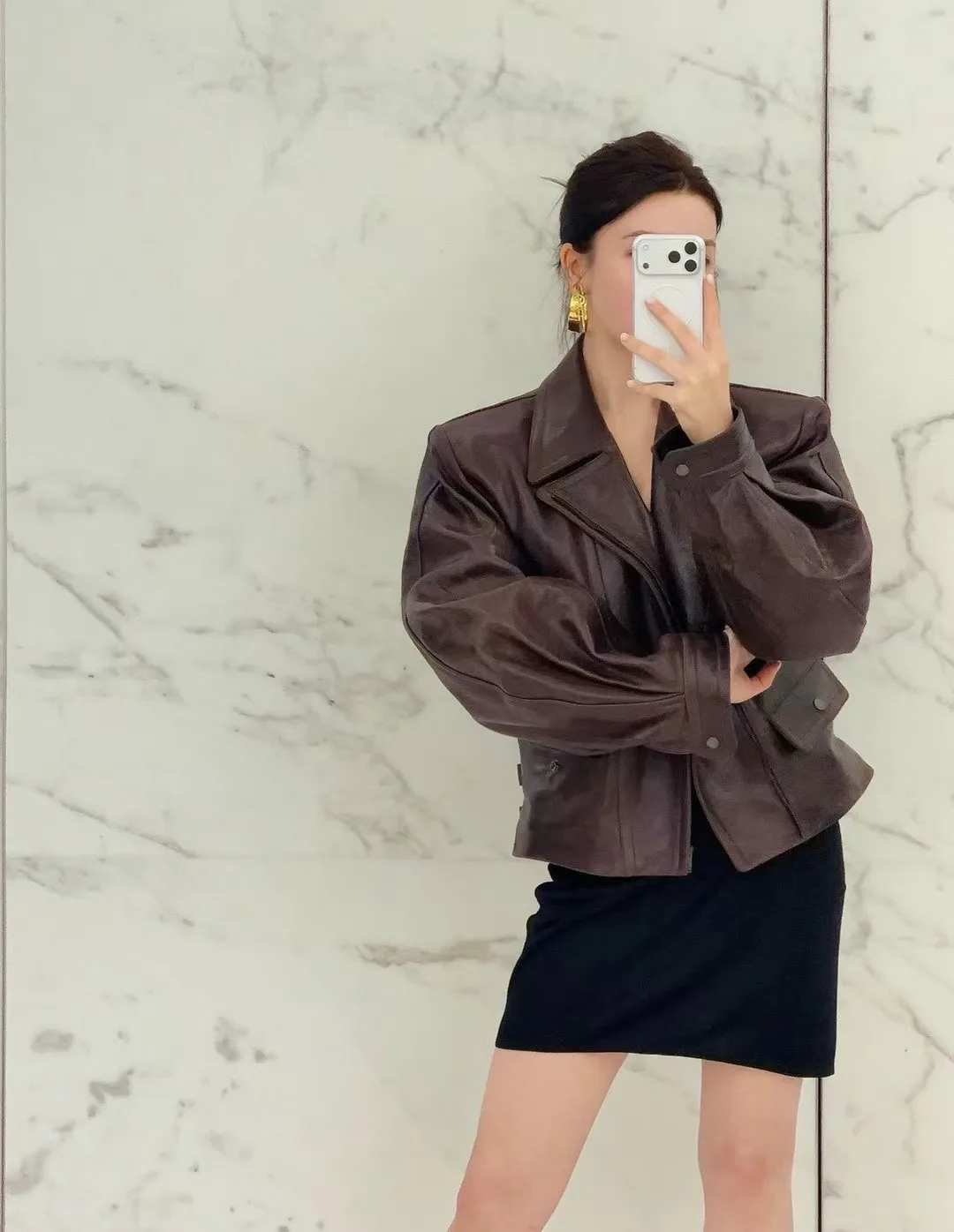 Кожаные Куртки И Дублёнки Женские Saint Laurent 18524958