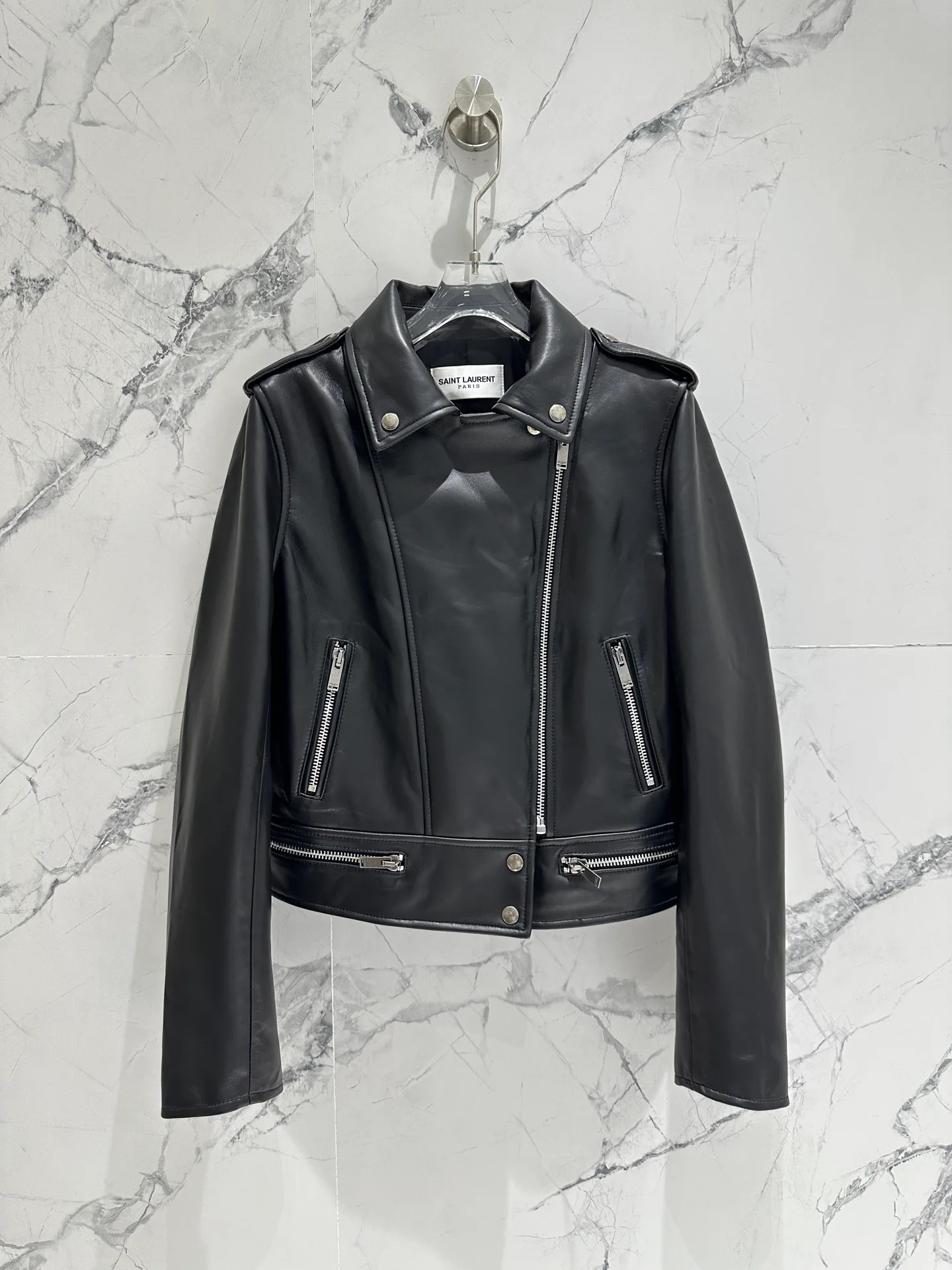 Кожаные Куртки И Дублёнки Женские Saint Laurent 11484154