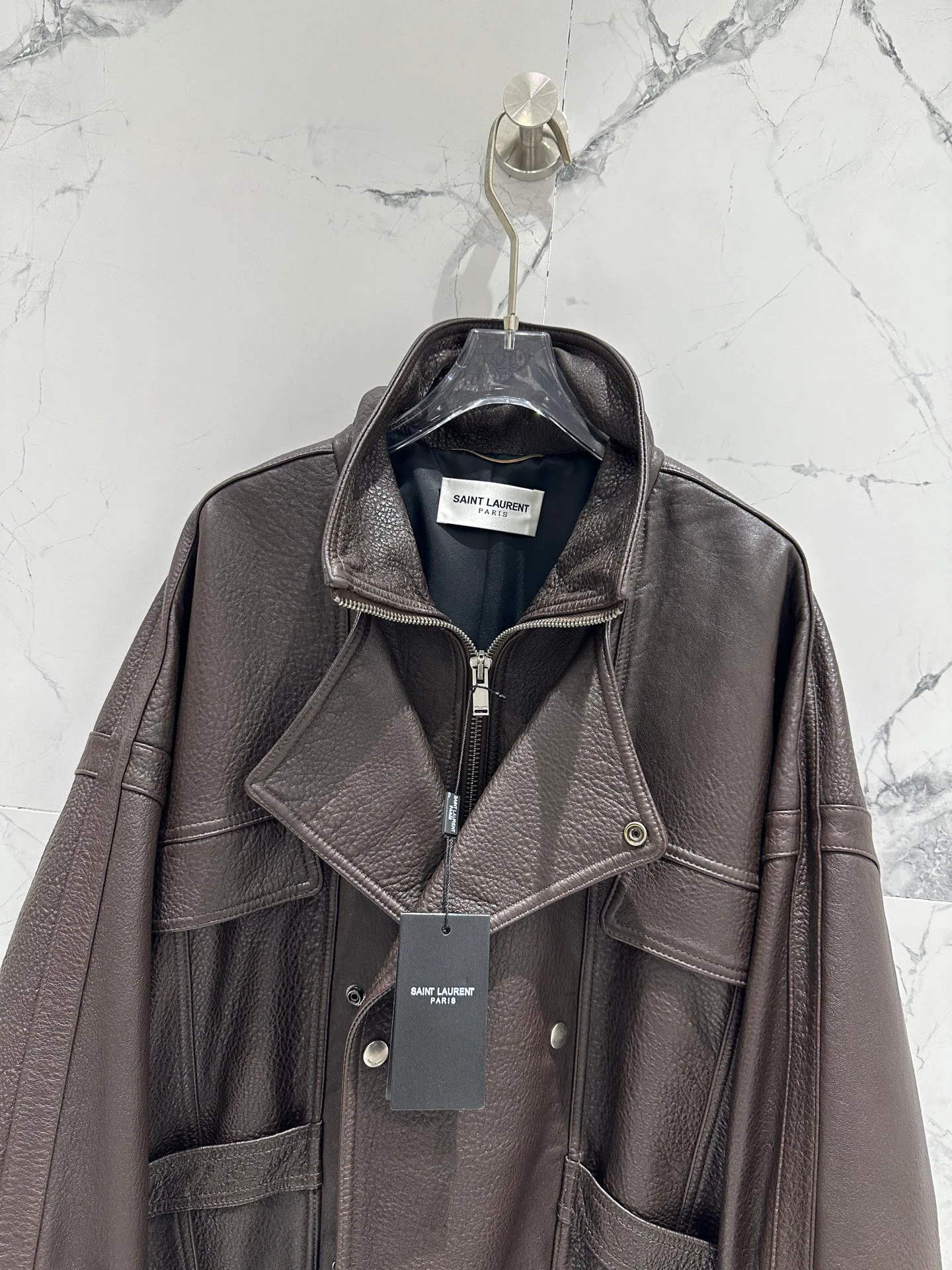 Кожаные Куртки И Дублёнки Женские Saint Laurent 11544763