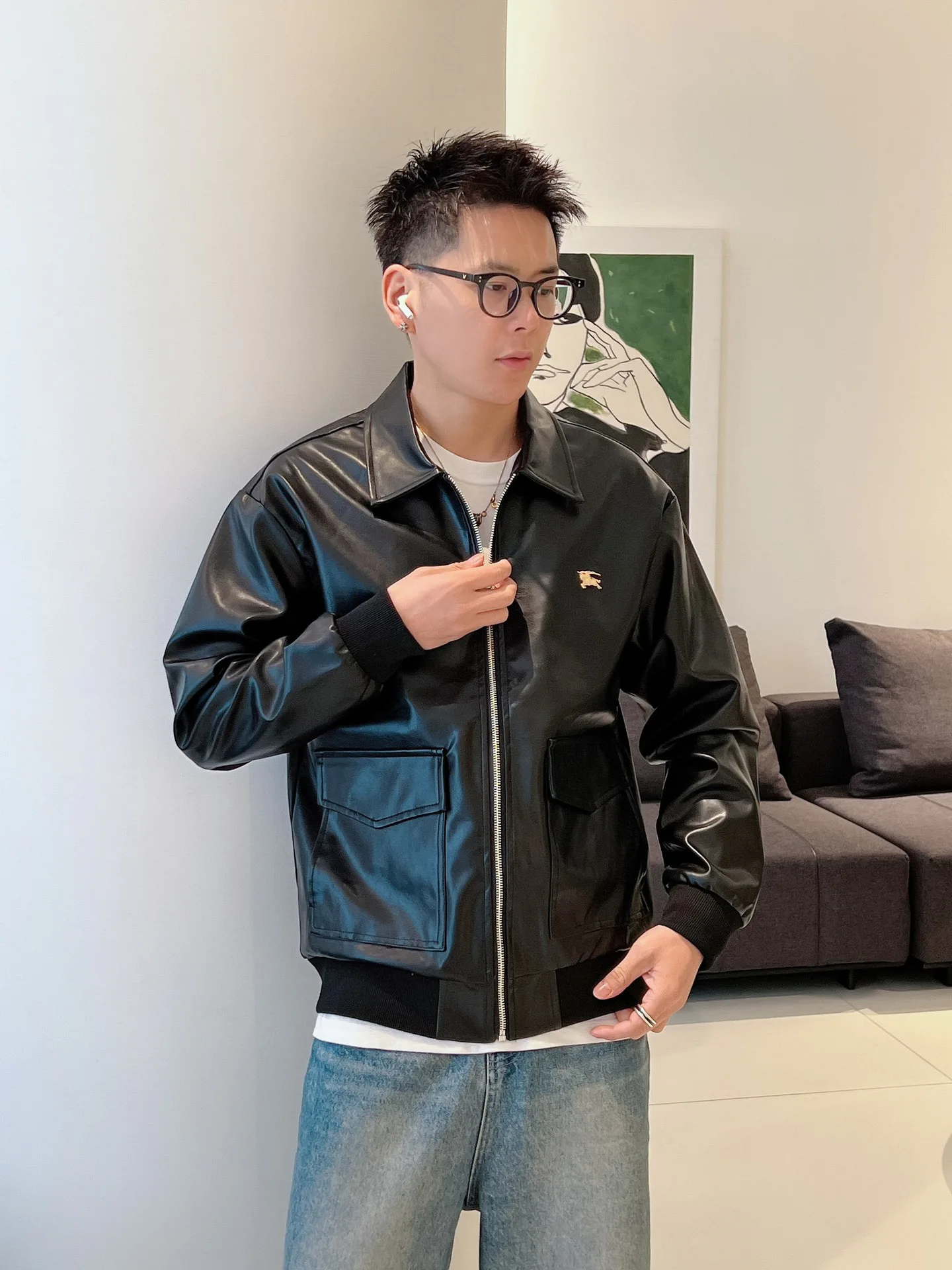 Кожаные Куртки И Дублёнки Мужские Burberry 4734126