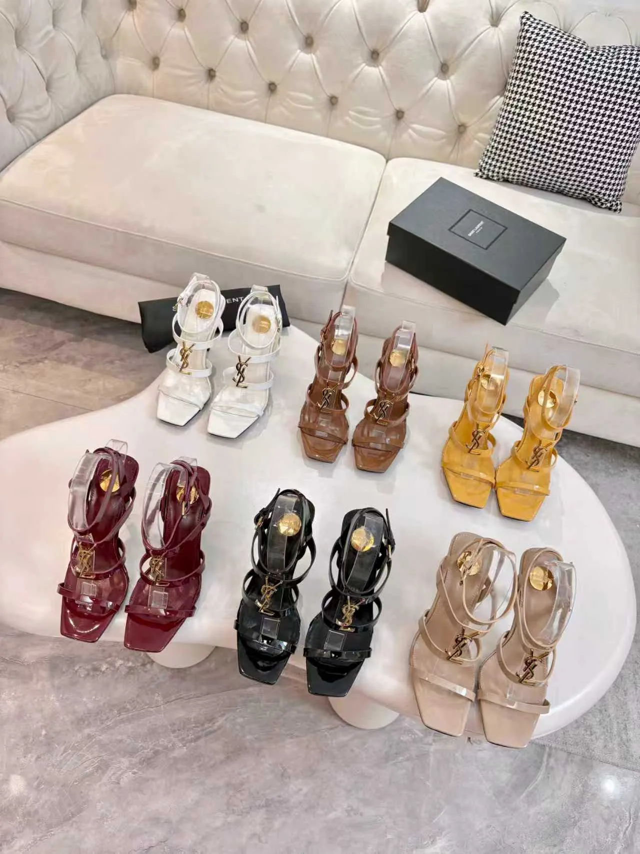 Босоножки Женские Saint Laurent 755768