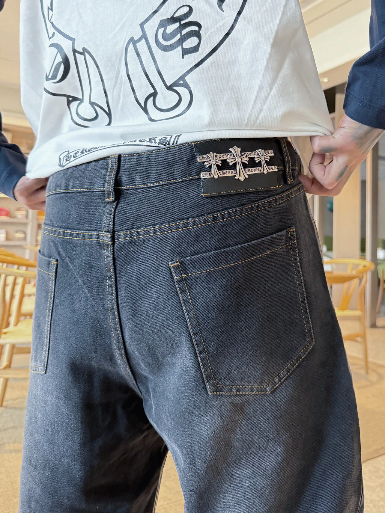 Джинсы Мужские Chrome Hearts 13538163