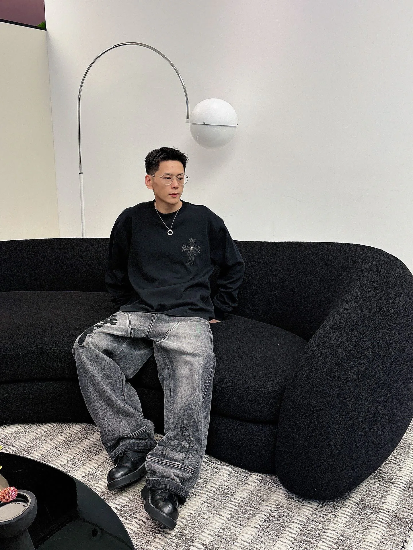 Лонгсливы Мужские Chrome Hearts 787766