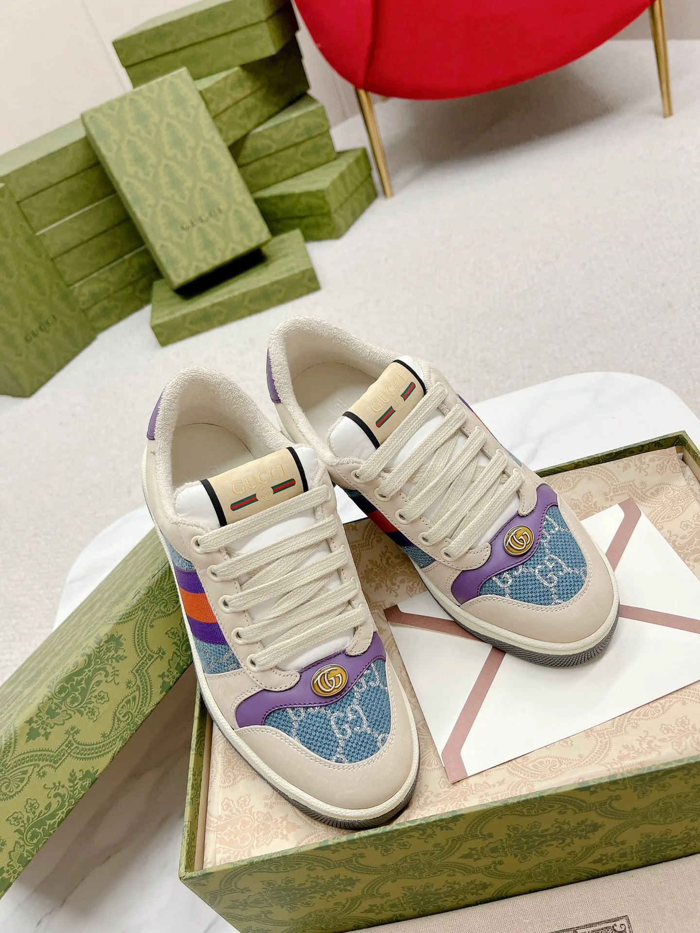 Кроссовки Женские Gucci 4784253