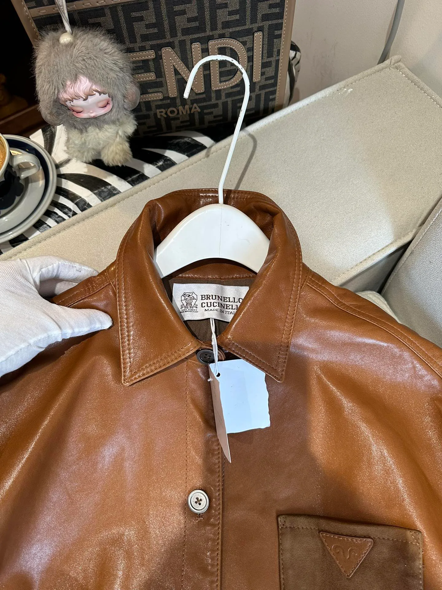 Кожаные Куртки И Дублёнки Женские Brunello Cucinelli 10817691