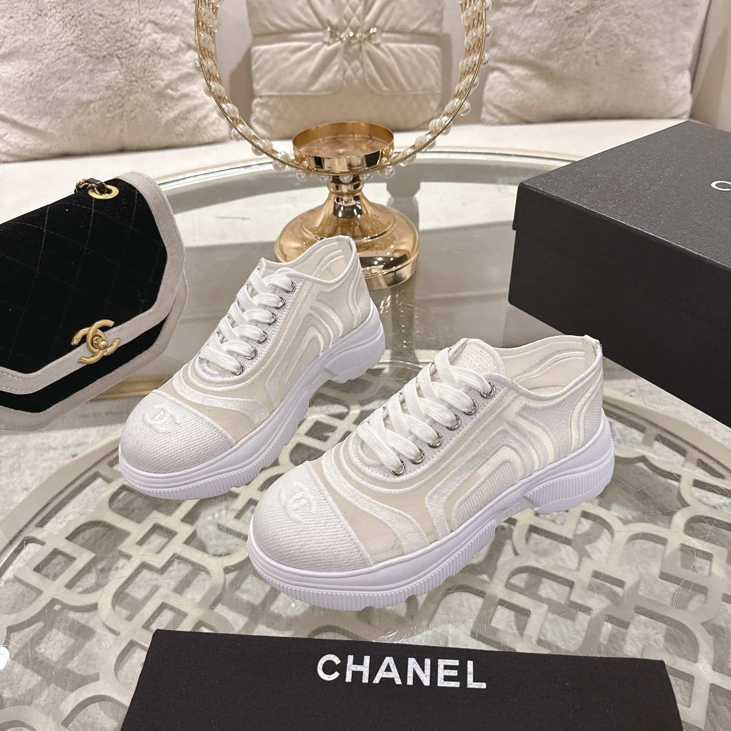 Кроссовки Женские Chanel 1529093